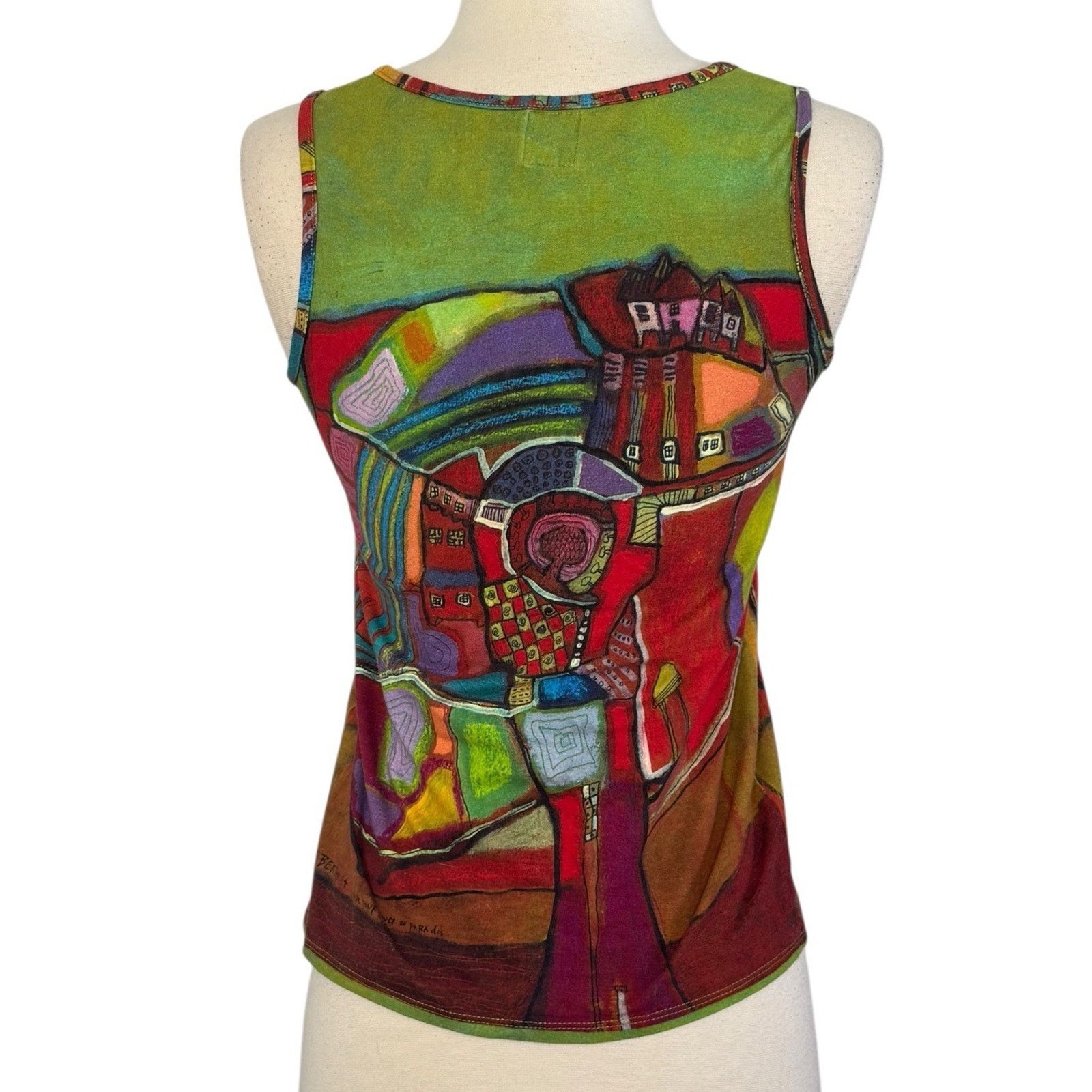 Other AVENTURES DES TOILES Francis Berthault French Abstract Tank Size S / US 4 / IT 40 - 6 Thumbnail