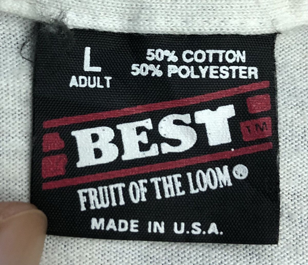Vintage Vintage Fruit Of The Loom E.Griffiths Made In Usa T-Shirt Size US L / EU 52-54 / 3 - 10 Thumbnail