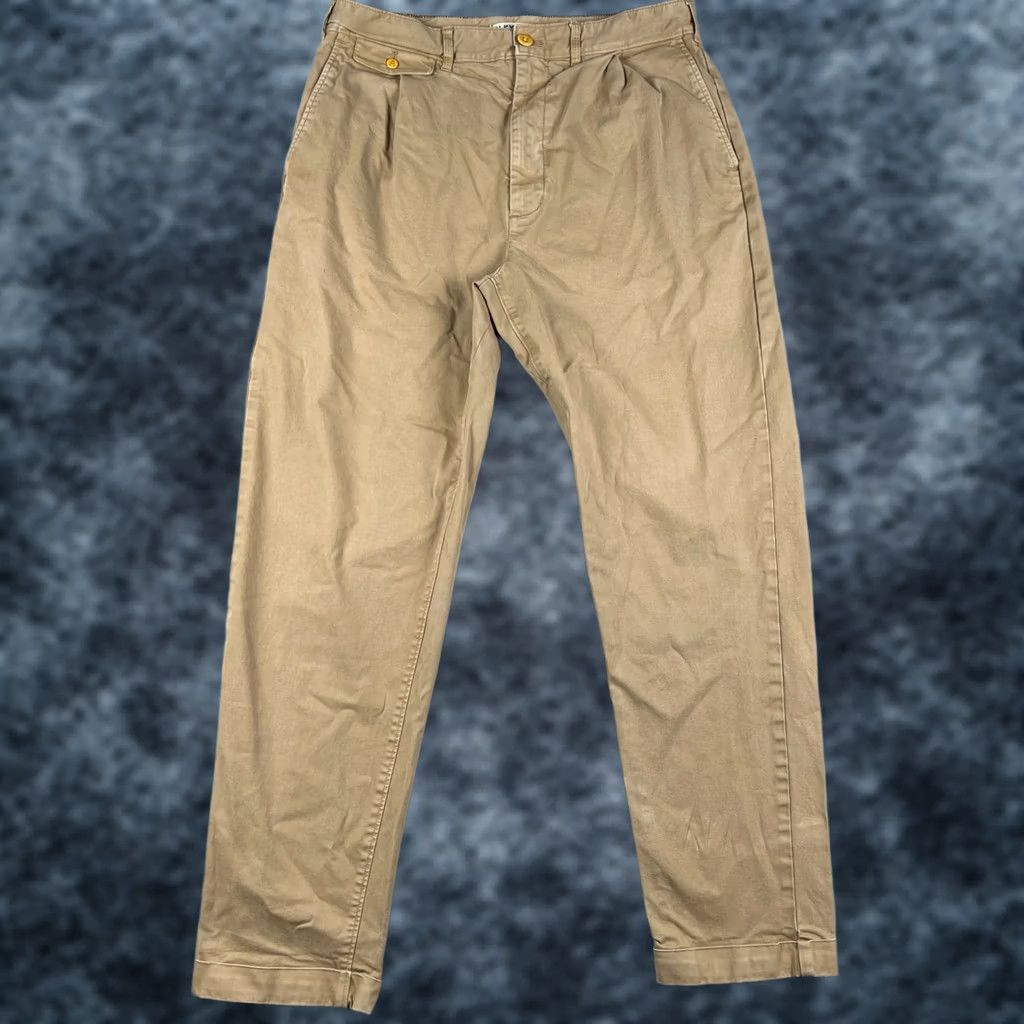 Alex Mill Alex Mill Pants Pleated Chino Cuffed Stretch 30x28 Mens Beige Cotton Size US 30 / EU 46 - 1 Thumbnail