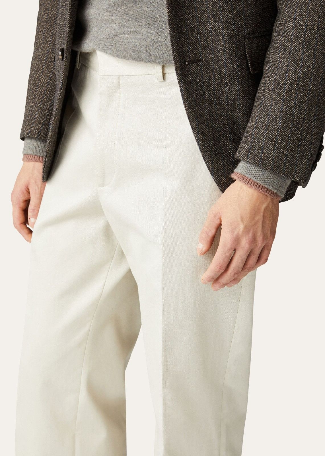 Loro Piana o1srvl11e1224 Merse Cotton Gabardine Pant in White Size US 40 / EU 56 - 4 Thumbnail