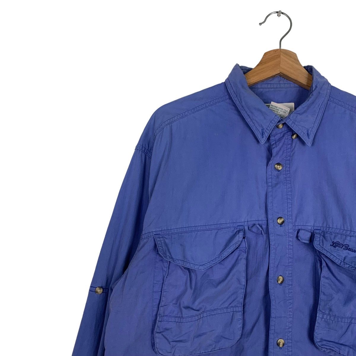 L.L. Bean L.L BEAN Blue Flannel / Button Up Shirt #0155-C8 Size US M / EU 48-50 / 2 - 7 Thumbnail