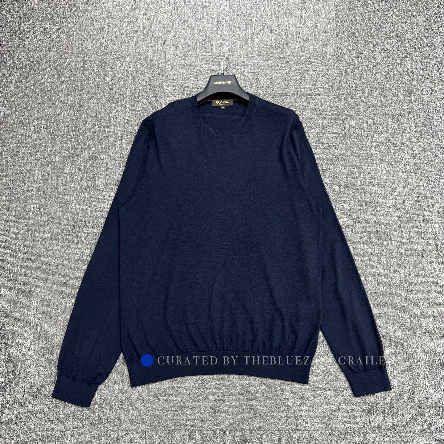 Loro Piana Blue Long Sleeve Crewneck Sweater Size US L / EU 52-54 / 3 - 1 Thumbnail