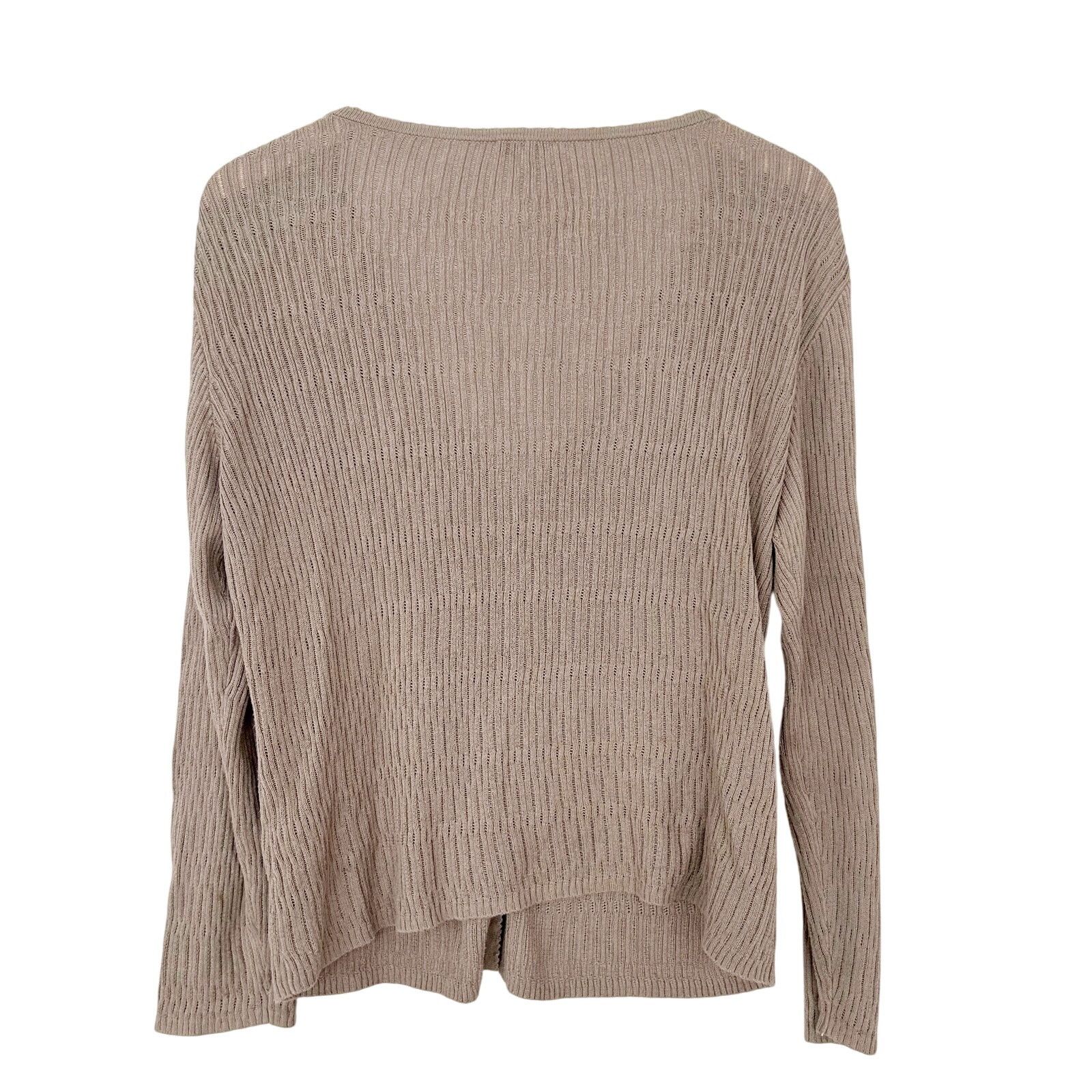 Other J. Jill Brown Knit Button Front Cardigan Sz MP Size M / US 6-8 / IT 42-44 - 4 Thumbnail