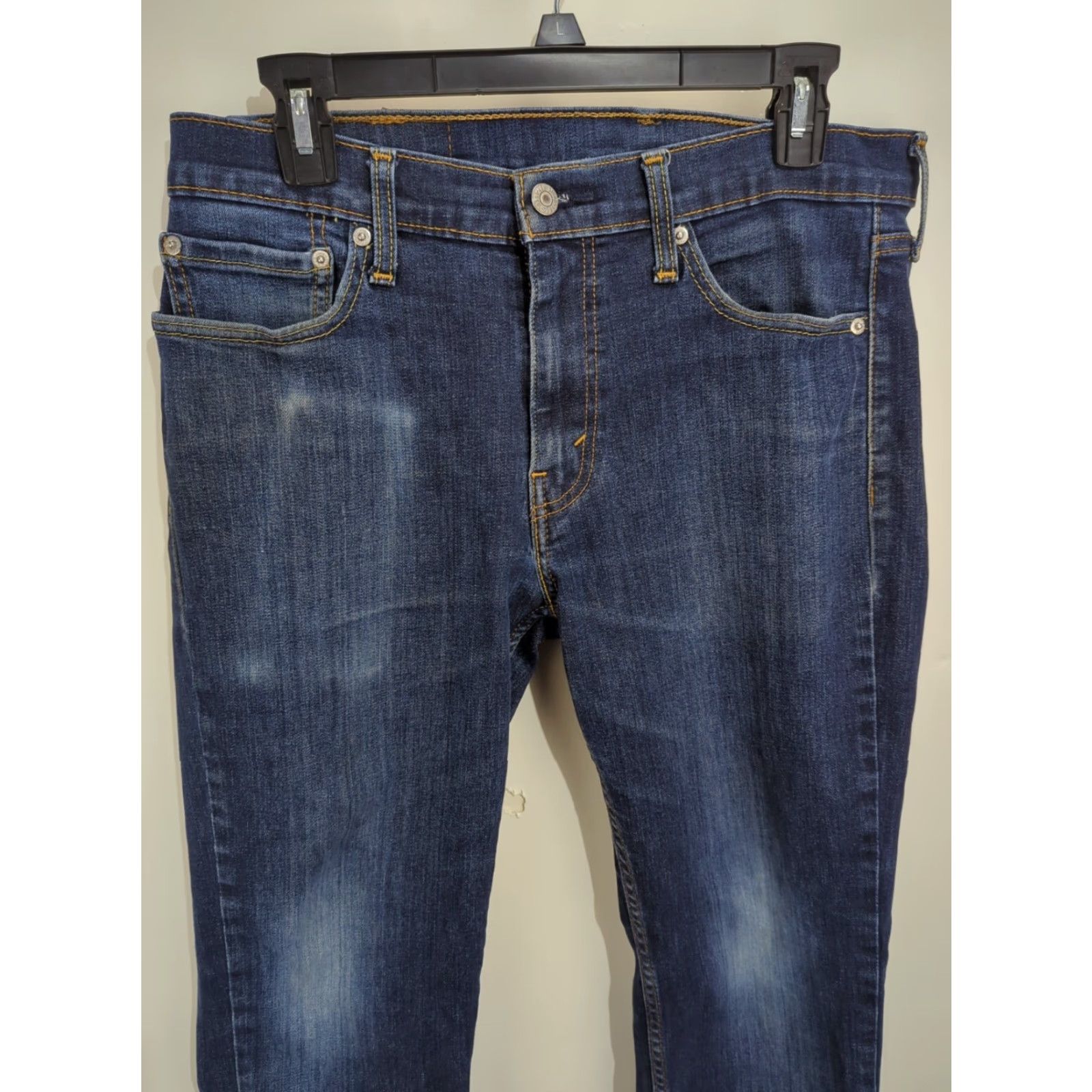 Levi's Levi's 511 Slim Fit Straight Leg Jeans Mens 33x32 Dark Wash Blue Stretch Denim Logo 5-Pocket Vintage No Size US 33 - 2 Thumbnail