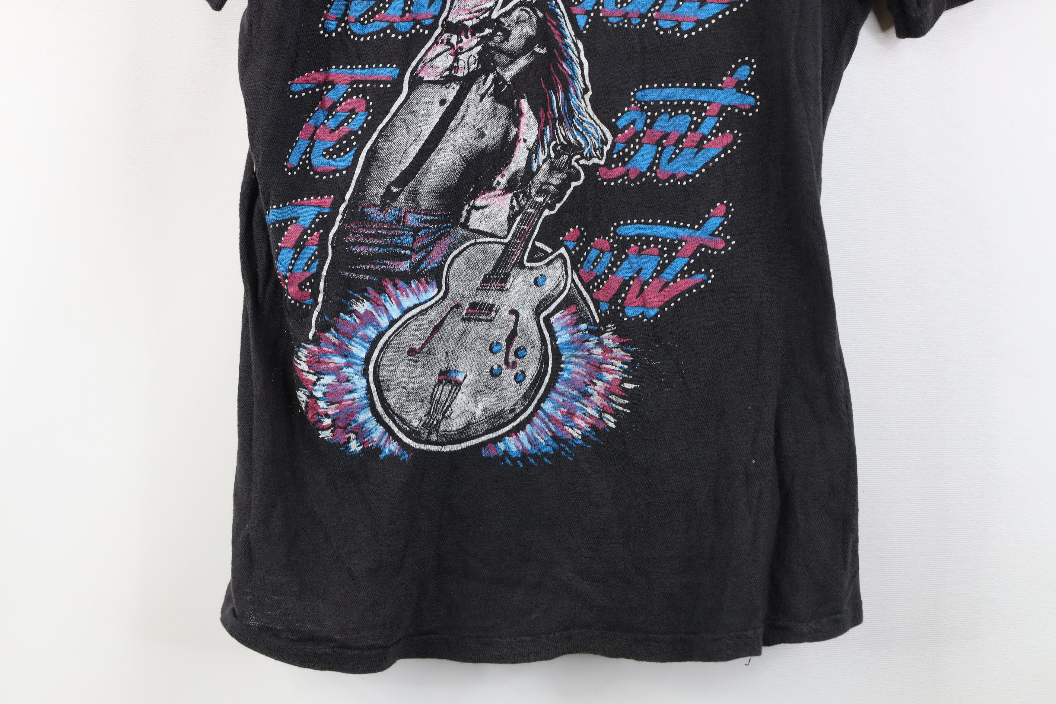 Vintage Vintage 80s Concert Tour Ted Nugent Band T-Shirt Black USA Size S / US 4 / IT 40 - 3 Thumbnail