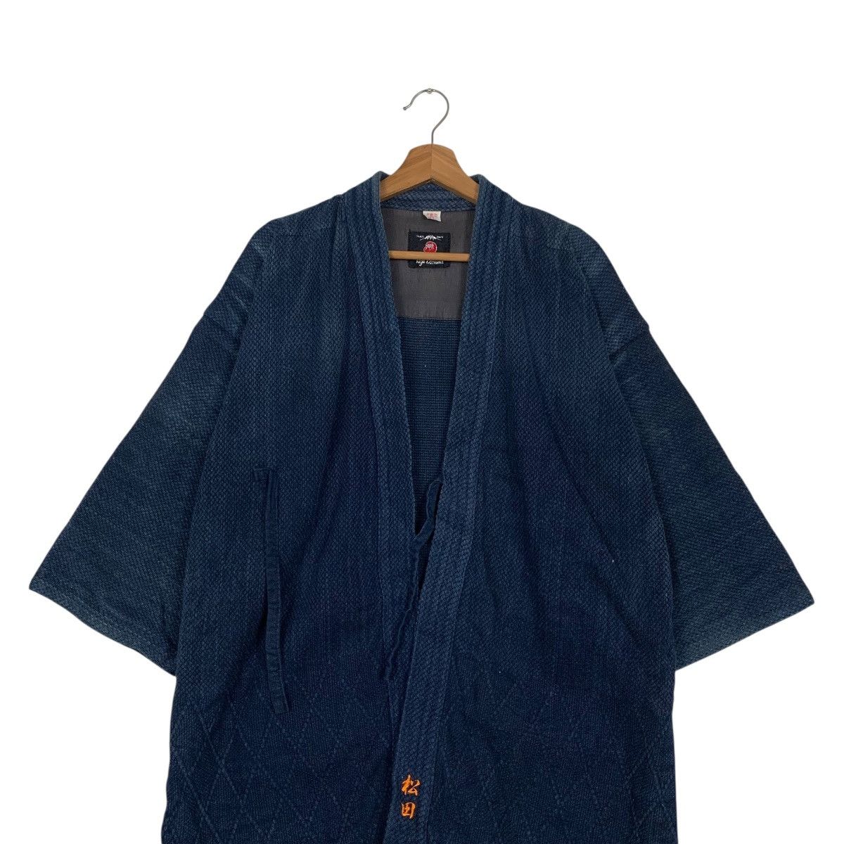 Vintage FUJI DARUMA Indigo Sashiko Thick Weave Kimono #3567-C163 Size US L / EU 52-54 / 3 - 2 Thumbnail