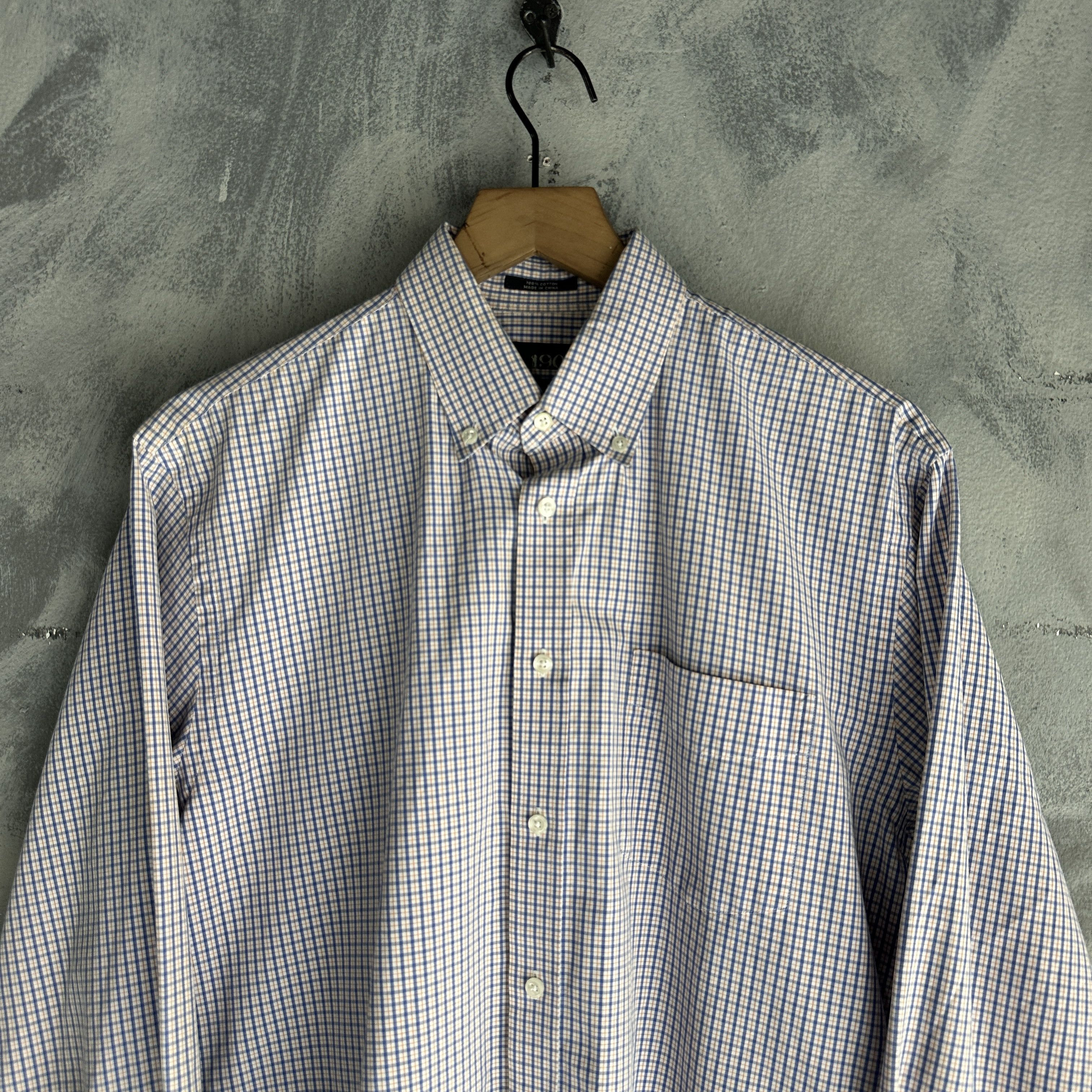 Nordstrom Nordstrom 1901 Button Up Shirt Mens Check Casual Dress Size US L / EU 52-54 / 3 - 2 Thumbnail