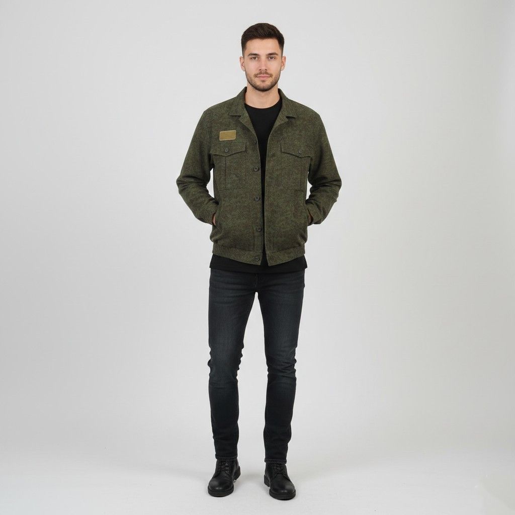 Vintage Vintage Men M Jacket Green Camouflage Army Military 0977 Size US M / EU 48-50 / 2 - 1 Thumbnail