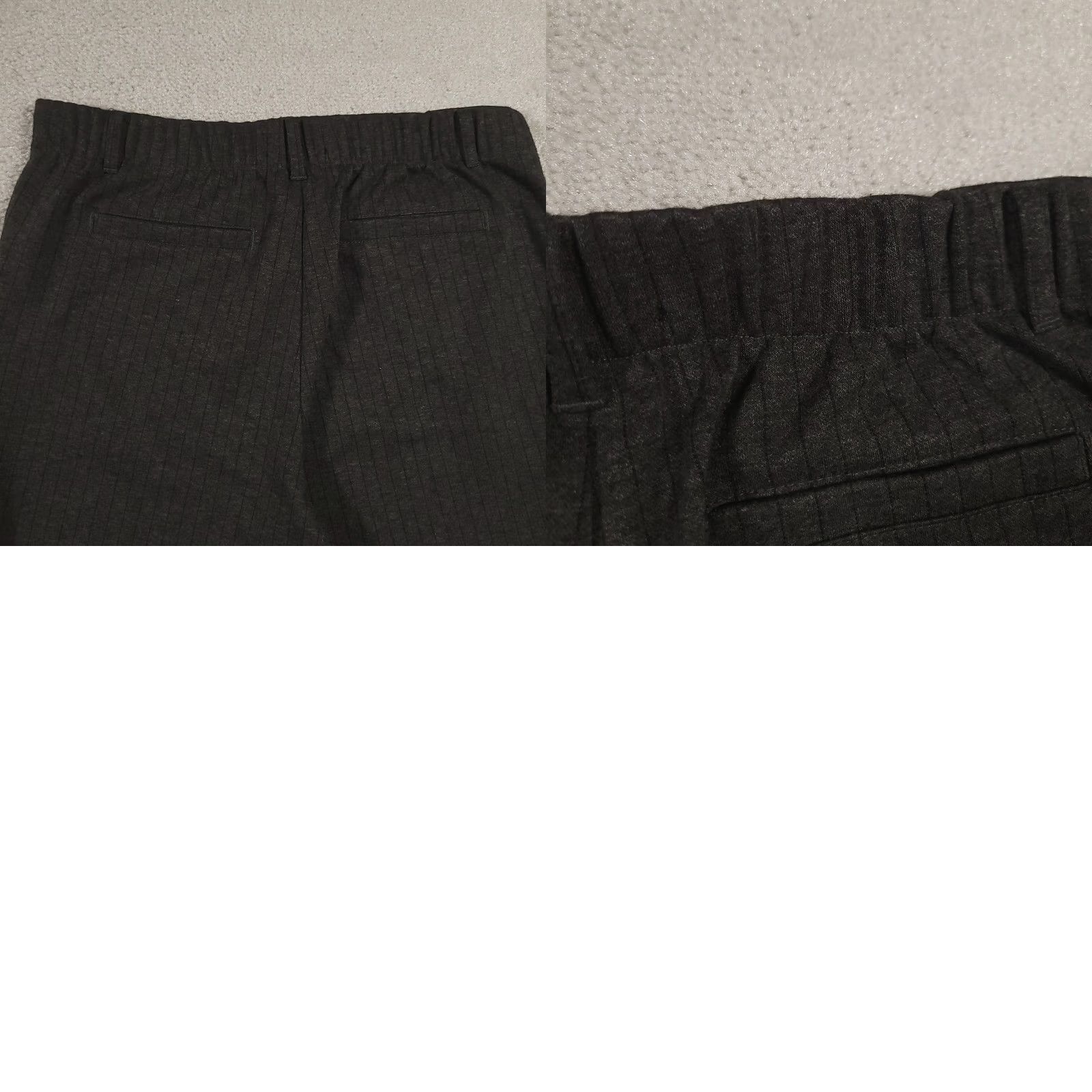 Banana Republic Banana Republic Pants Womens 10 Gray Pinstripe Pull On Ankle Dress Work Office Tapered Striped Polyester Rayon Spandex Pockets Elastic Waist Size 32" / US 10 / IT 46 - 9 Thumbnail