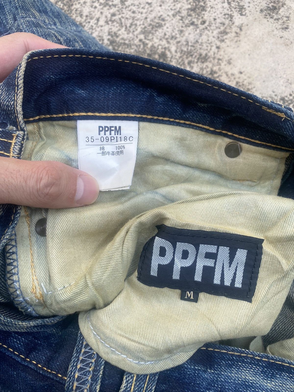 If Six Was Nine × Japanese Brand × PPFM PPFM Double Waist Distressed Zipper Denim Jeans Size US 31 - 23 Thumbnail