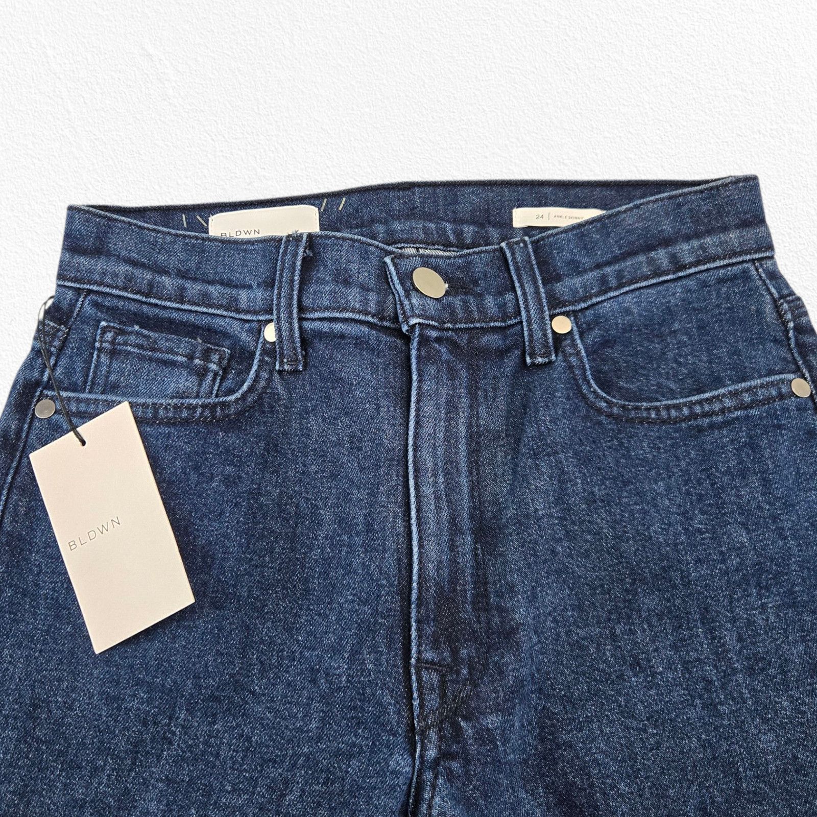 Other BLDWN Dark Wash Aura Cropped Ankle Skinny Jeans Size 24 Size 24" / US 00 / IT 34 - 3 Thumbnail