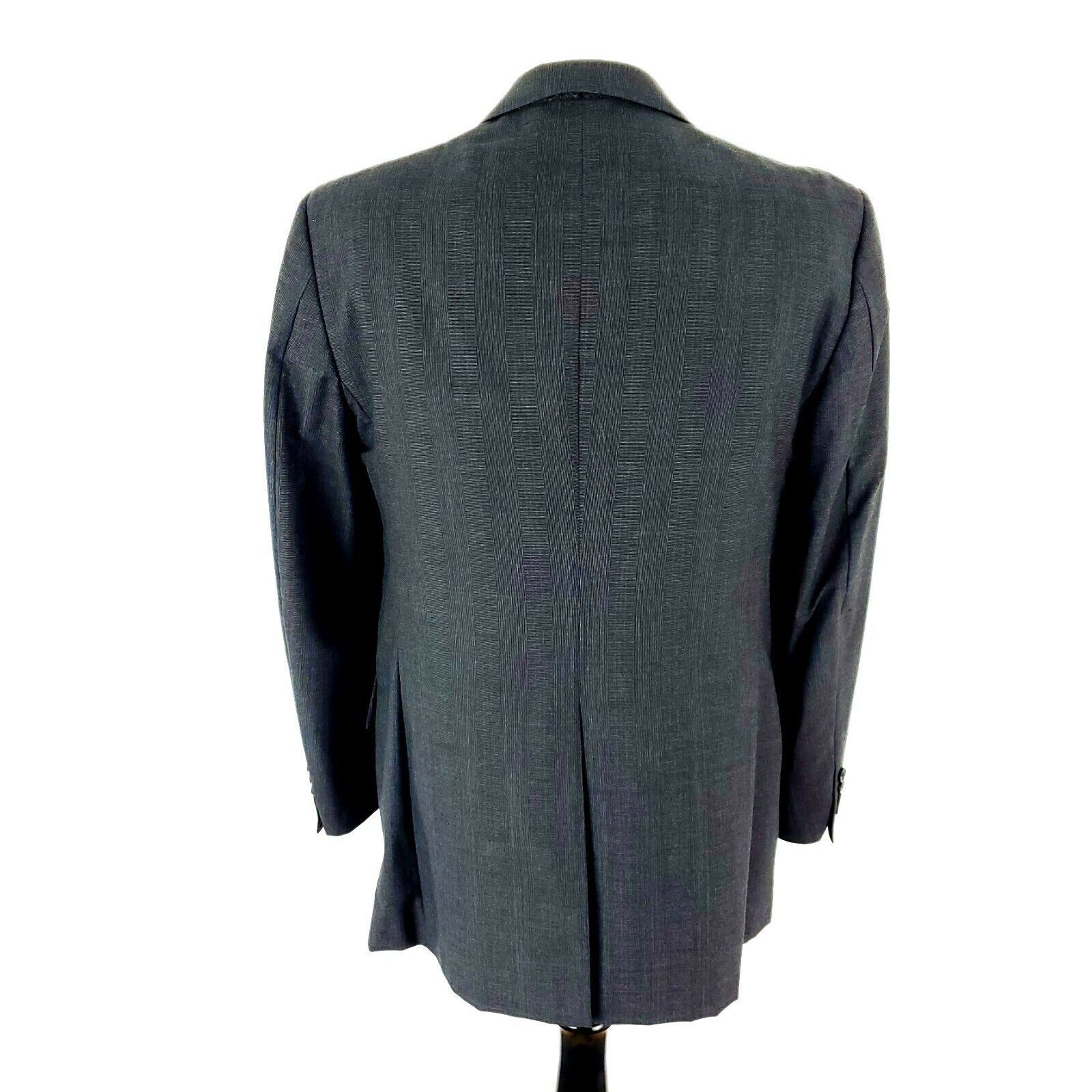Aquascutum Aquascutum London Wool 2 Button Sport Coat 36R Gray Plaid Bl Size 36R - 5 Thumbnail