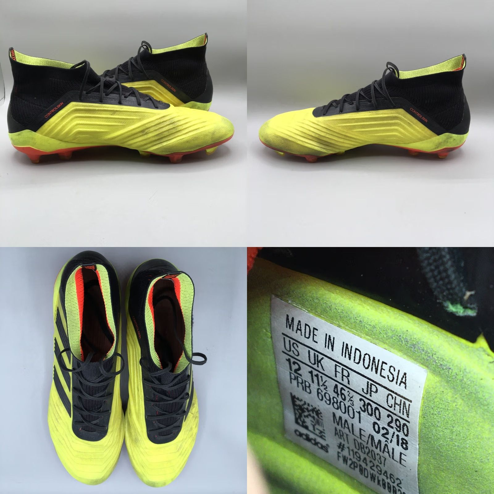Adidas adidas Predator 18.1 FG Soccer Cleats Mens 12 Yellow Solar Yellow Predator 18.1 DB2037 Shoes Cleats Football Football Cleats Mens Size US 12 / EU 45 - 8 Thumbnail