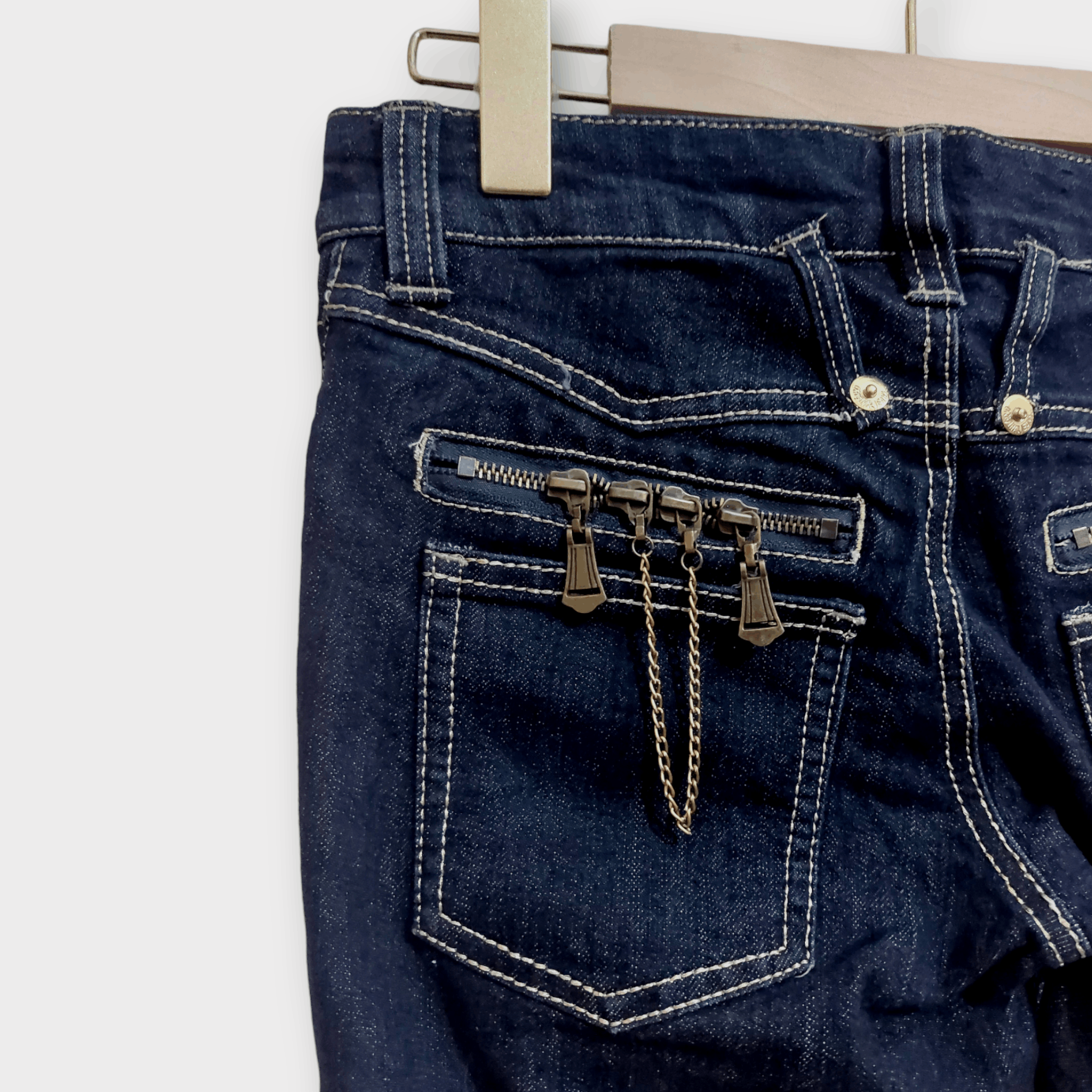Vintage Flare💥 Pocket Zipped By Original Jeans Size 30" / US 8 / IT 44 - 3 Thumbnail