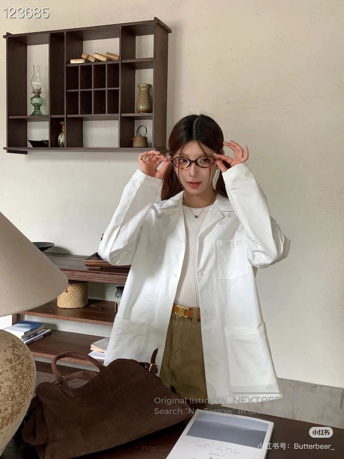 Miu Miu Miu Miu White Letter Pocket Shirt 36. Size XS / US 0-2 / IT 36-38 - 7 Thumbnail