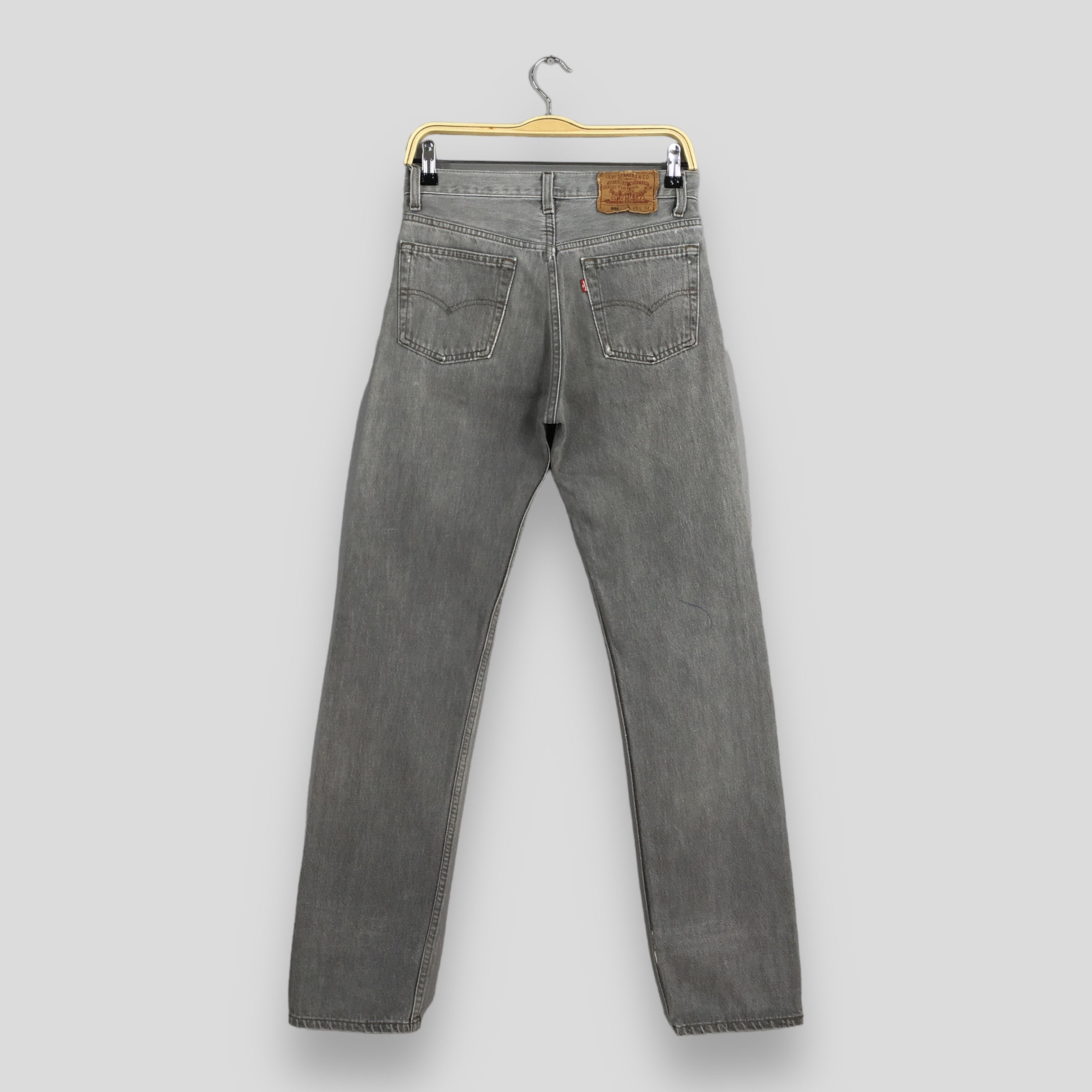 Levi's Size 27x32 Vintage 90s Levi's 501 Faded Black Jeans S366 Size 27" / US 4 / IT 40 - 8 Thumbnail