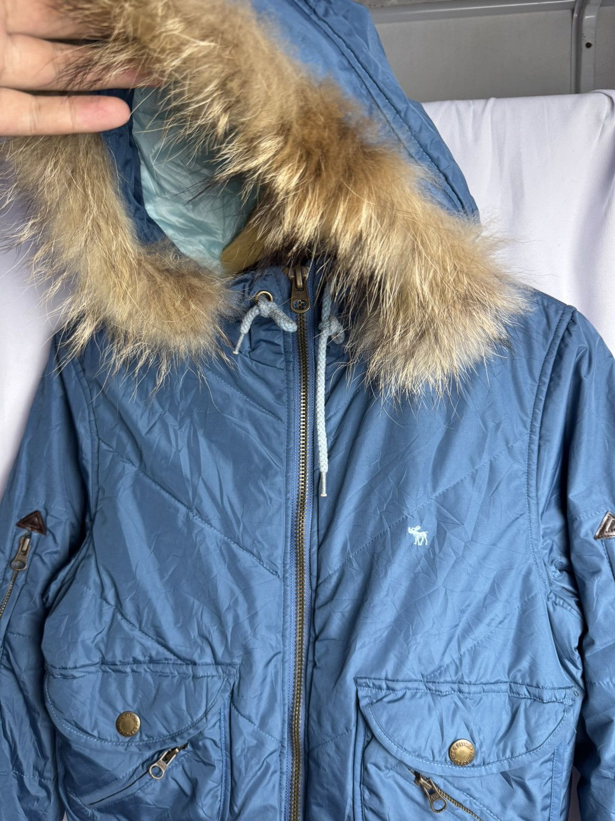 Le Grande Bleu (L.G.B.) Faux Fur Japanese Abercrombie Croped Jacket Bomber Hoodie Size US S / EU 44-46 / 1 - 3 Thumbnail