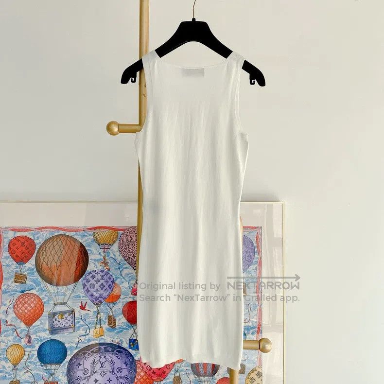 Fendi Fendi White knitted suspender dress Size M / US 6-8 / IT 42-44 - 2 Thumbnail