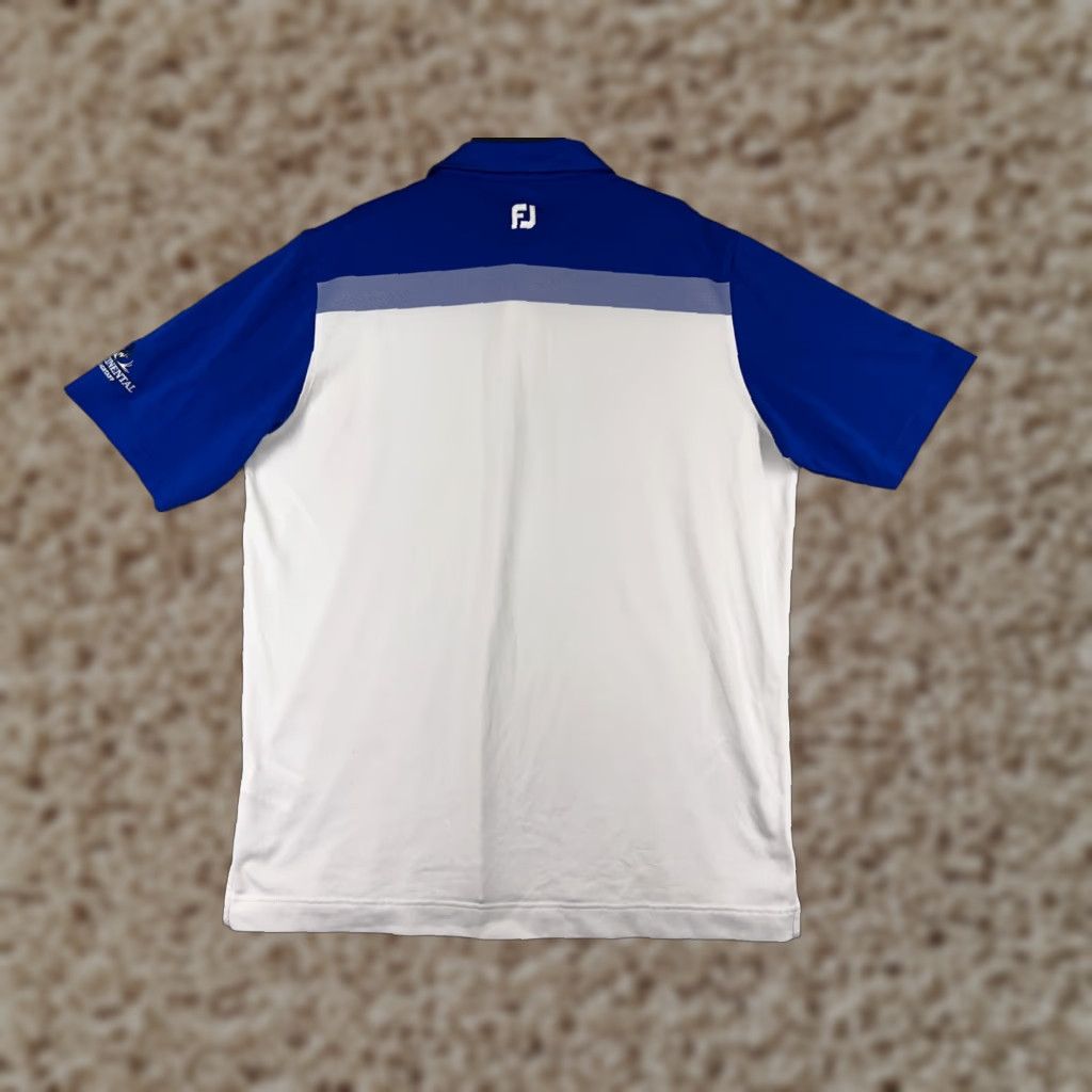 Footjoy FootJoy Polo Shirt Mens XL White Colorblock Stretch Polyester Spandex Golf Golfers Sports Modern American Casual Size US XL / EU 56 / 4 - 1 Thumbnail