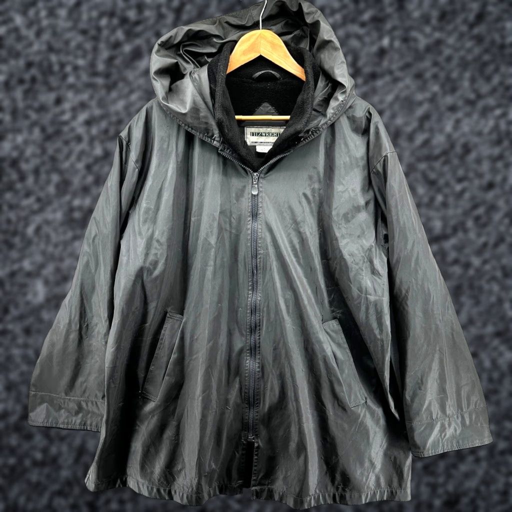 Vintage VINTAGE Fitz-Wright Parka Rain Jacket Fleece Lined Full Zip Oversized Womens Large Black Size L / US 10 / IT 46 - 1 Thumbnail