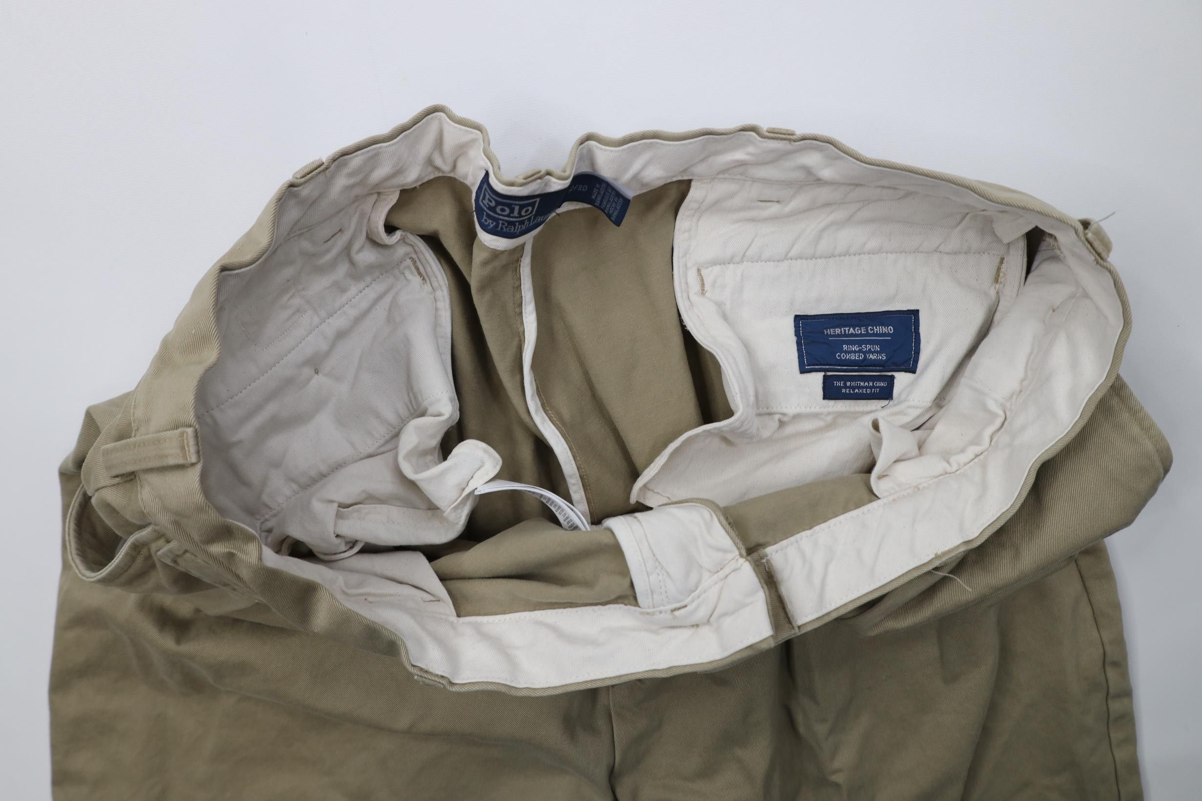 Polo Ralph Lauren Vintage Ralph Lauren Heavy Cotton Wide Leg Chino Pants Beige Size US 42 / EU 58 - 10 Thumbnail