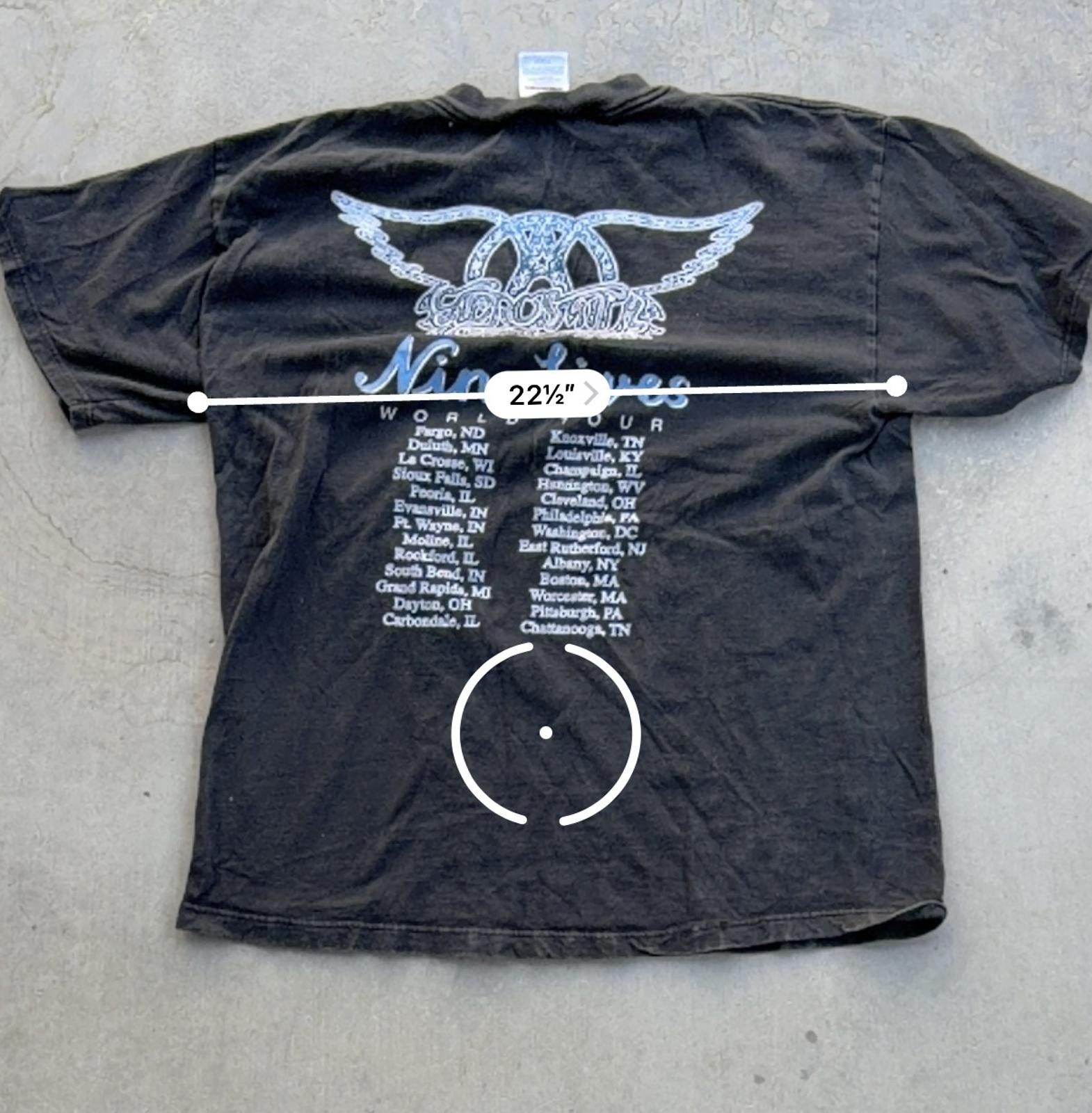 Tultex Vintage 1997 Aerosmith Nine Lives Tour Tee XL Band Shirt Size US XL / EU 56 / 4 - 6 Thumbnail