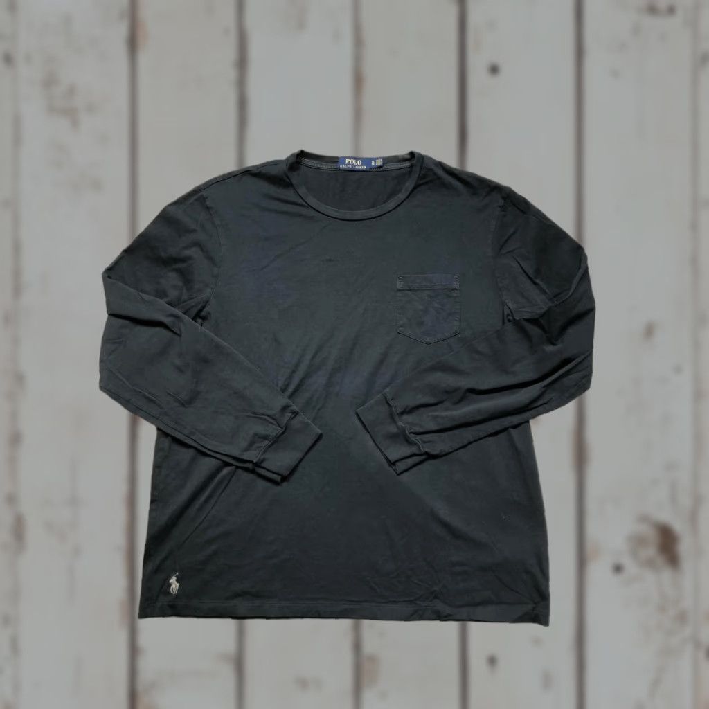Polo Ralph Lauren Polo Ralph Lauren Shirt Mens XL Black Long Sleeve Pocket Pony Logo T-Shirt Size US XL / EU 56 / 4 - 1 Thumbnail