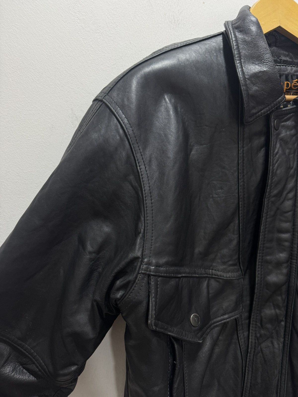 VINTAGE IBEPE JINDO DISTRESSED LEATHER JACKET