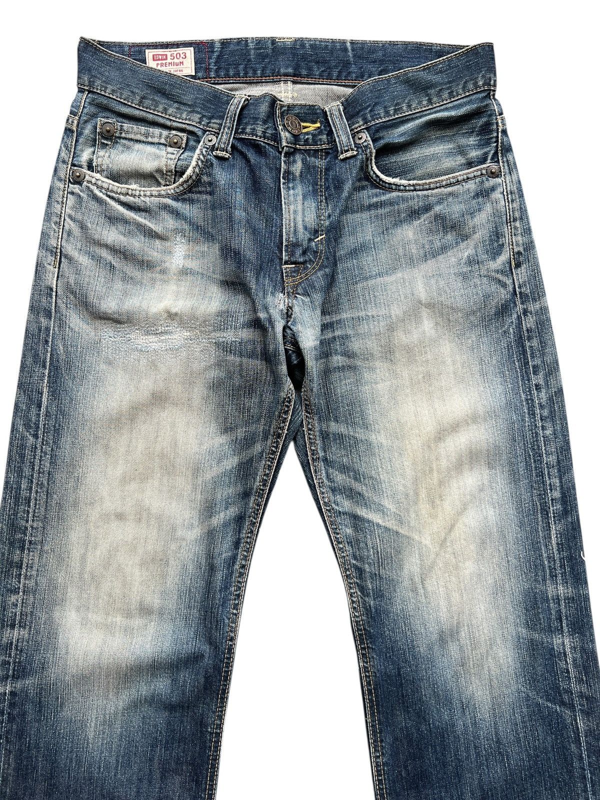 Edwin Vintage Edwin Distressed Denim Jeans 33x31 Size 33" - 4 Thumbnail