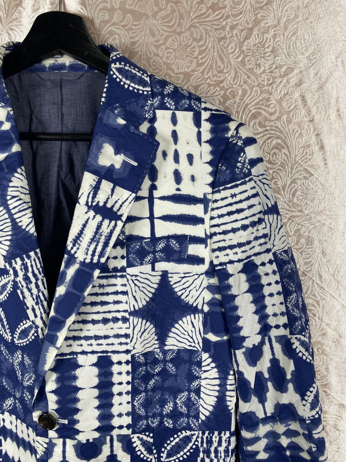 Lands' End Lands’ End Indigo Patchwork Blazer Classic Blue White Size US M / EU 48-50 / 2 - 8 Thumbnail
