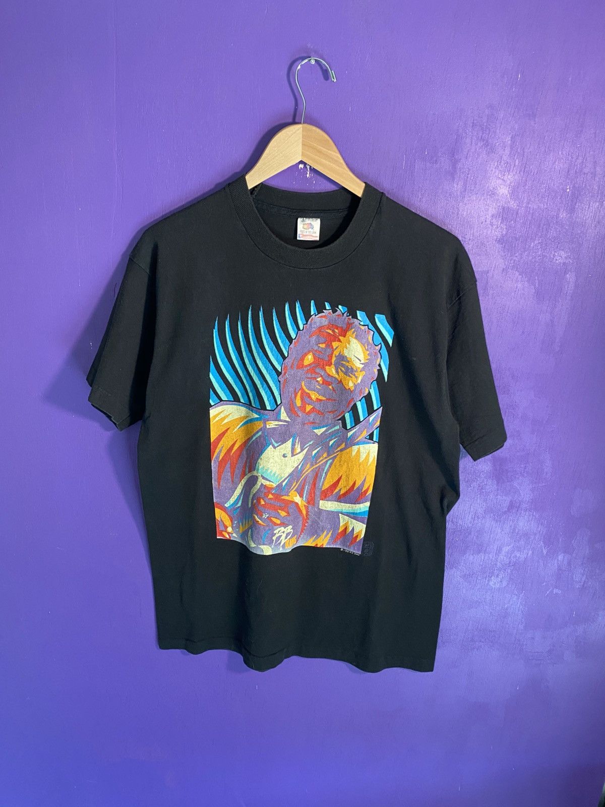 Band Tees Vintage 1993 Blues music festival BB King art tee Size US L / EU 52-54 / 3 - 1 Thumbnail