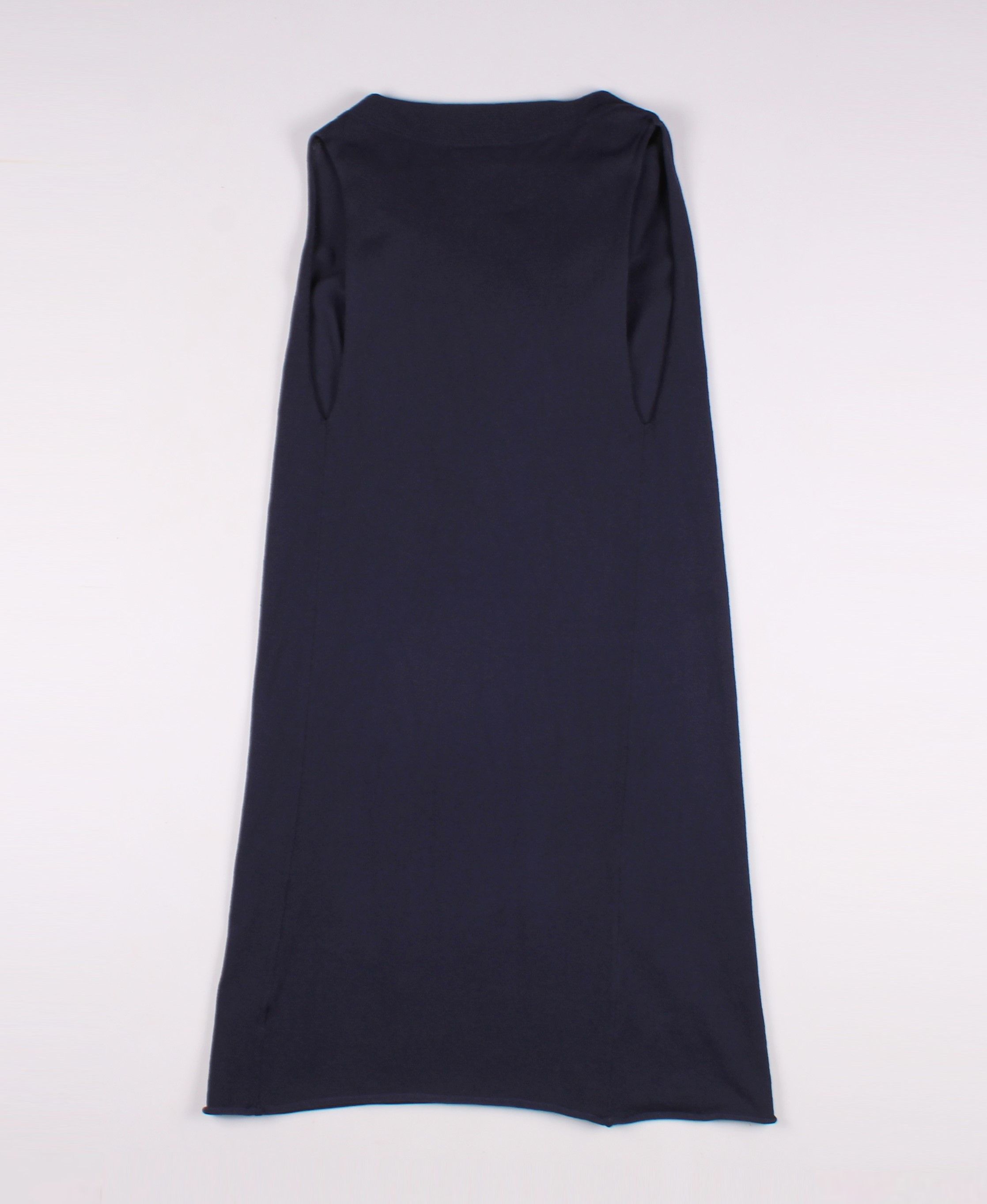 Sarah Pacini Sarah Pacini Draped Shift Navy Dress Size S / US 4 / IT 40 - 9 Thumbnail