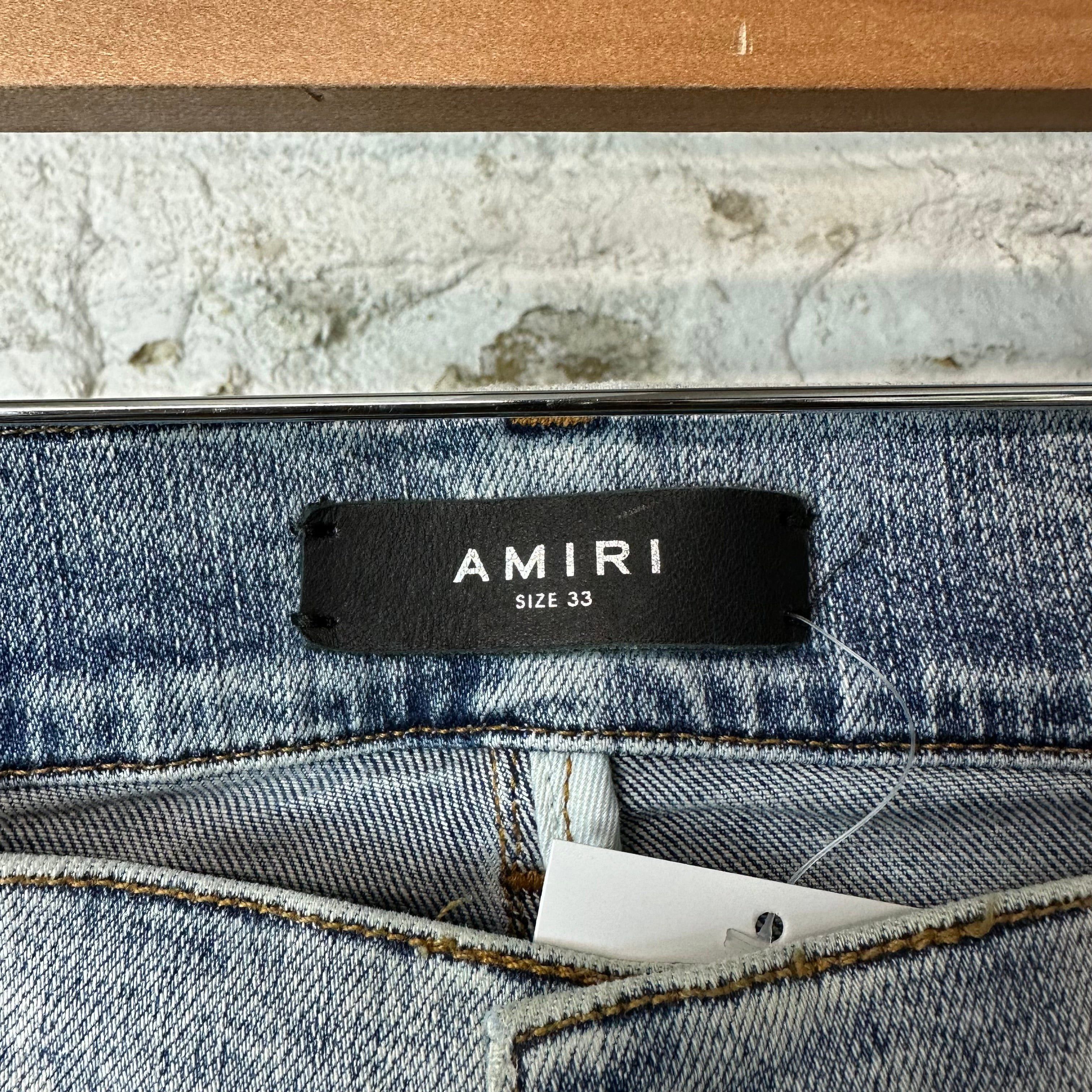 Amiri Amiri MX1 Tie Dye Washed Blue Denim Jeans Sz 33 Size US 33 - 3 Thumbnail