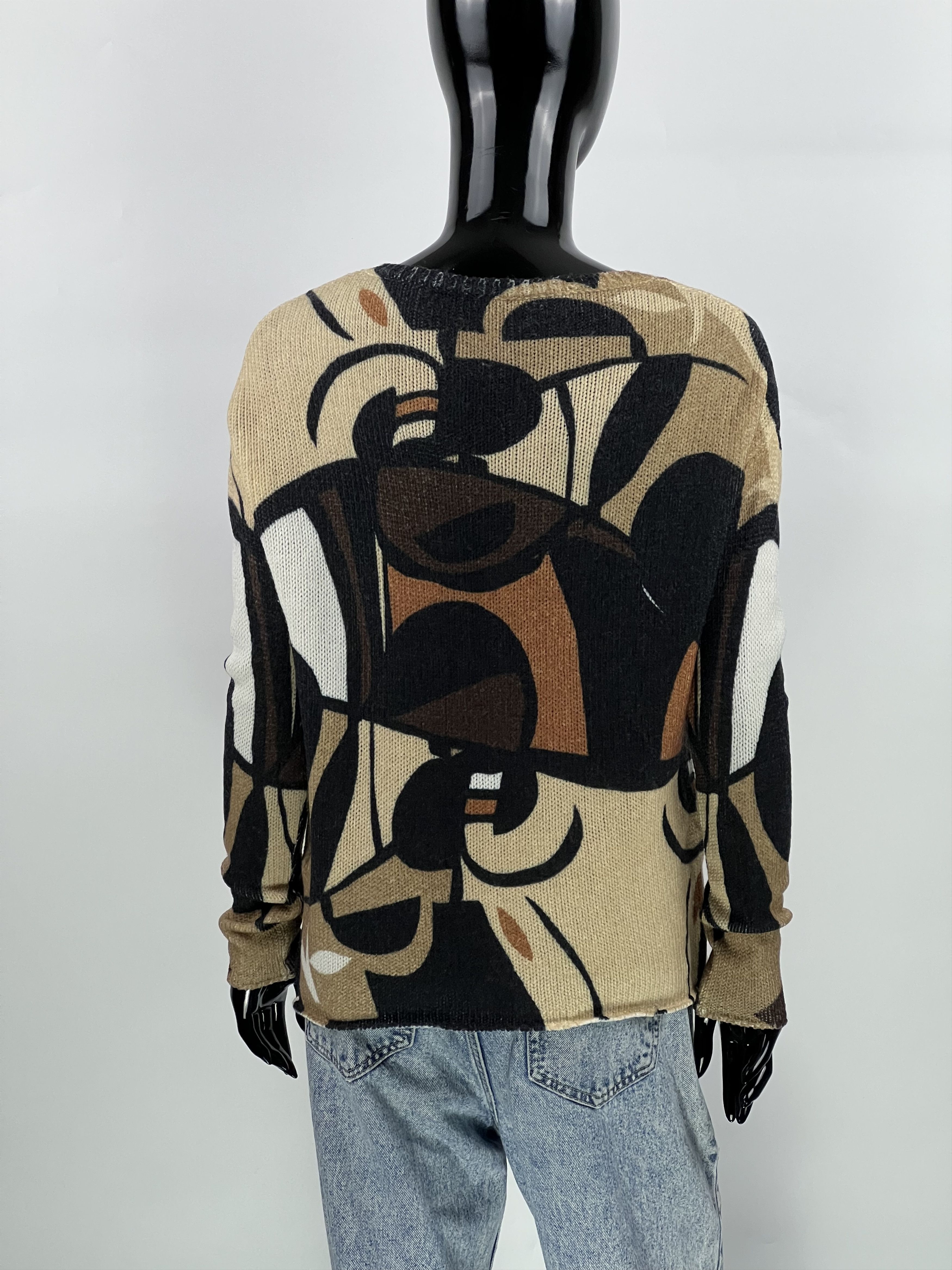 Designer Princess Goes Hollywood Multi Full Print Wool Sweater Size S Size S / US 4 / IT 40 - 3 Thumbnail
