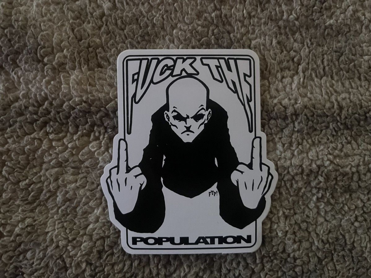 Fuck The Population FTP Sticker Size ONE SIZE - 1 Preview