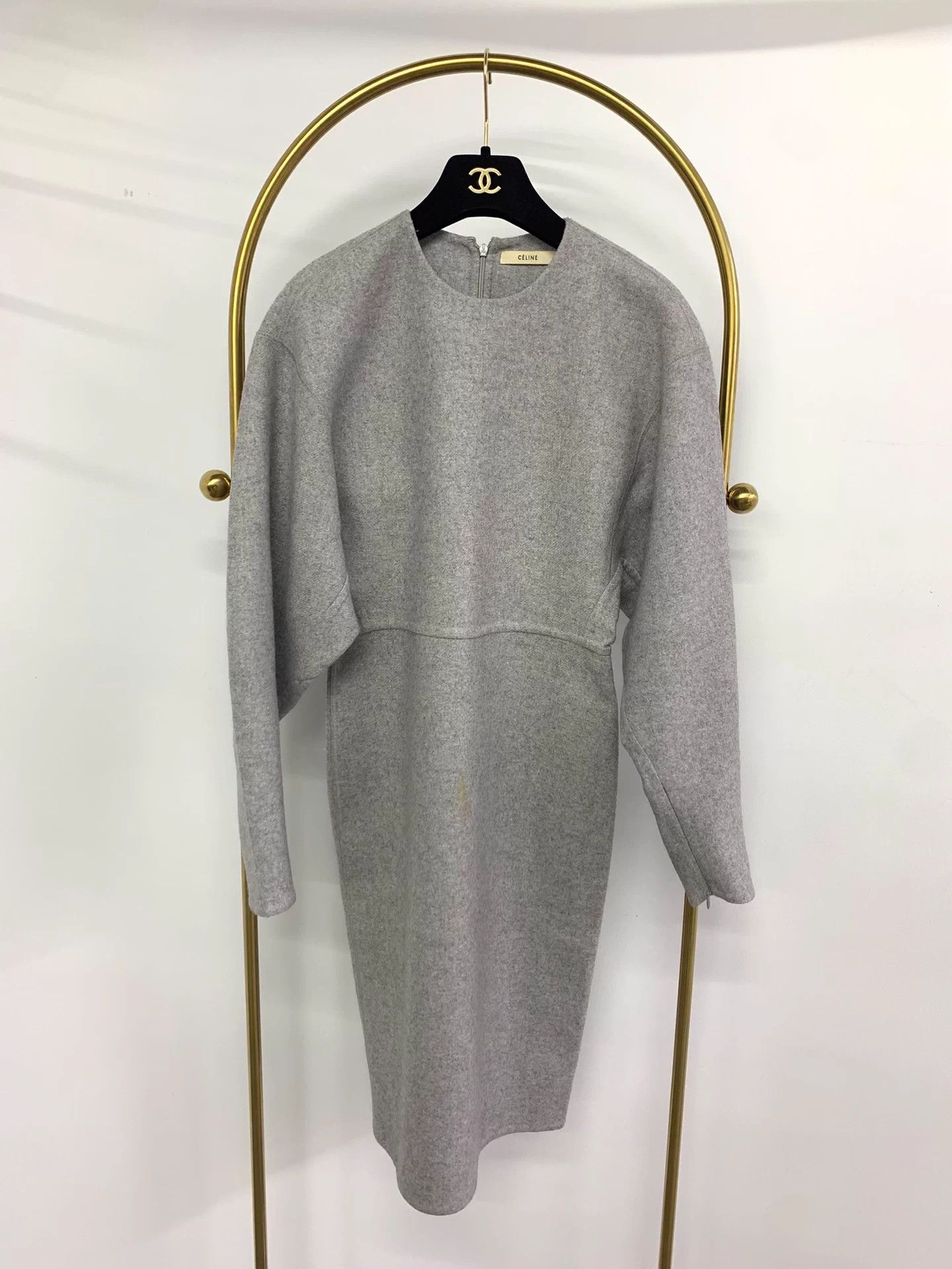 Celine Old Celine gray cashmere dress 34 like new Size XS / US 0-2 / IT 36-38 - 1 Thumbnail