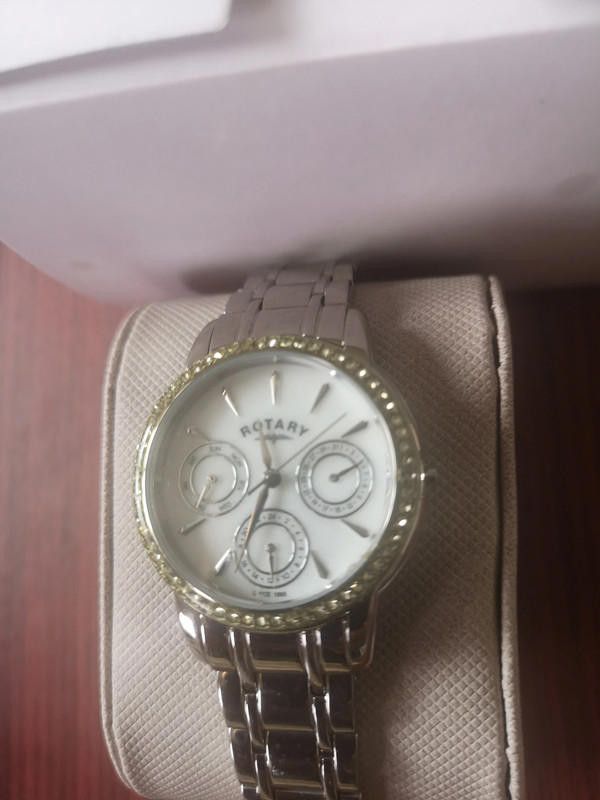 Designer Rotary white dial stainless steel bracelet ladies watch Size ONE SIZE - 3 Thumbnail