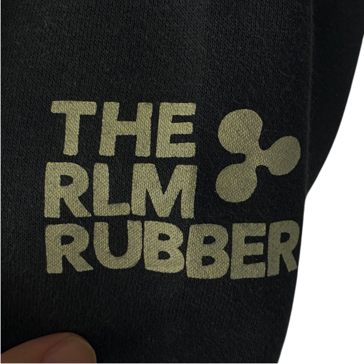 Vintage Vintage The Rlm Rubber Hoodie Sweater Black Size M Size US M / EU 48-50 / 2 - 6 Thumbnail