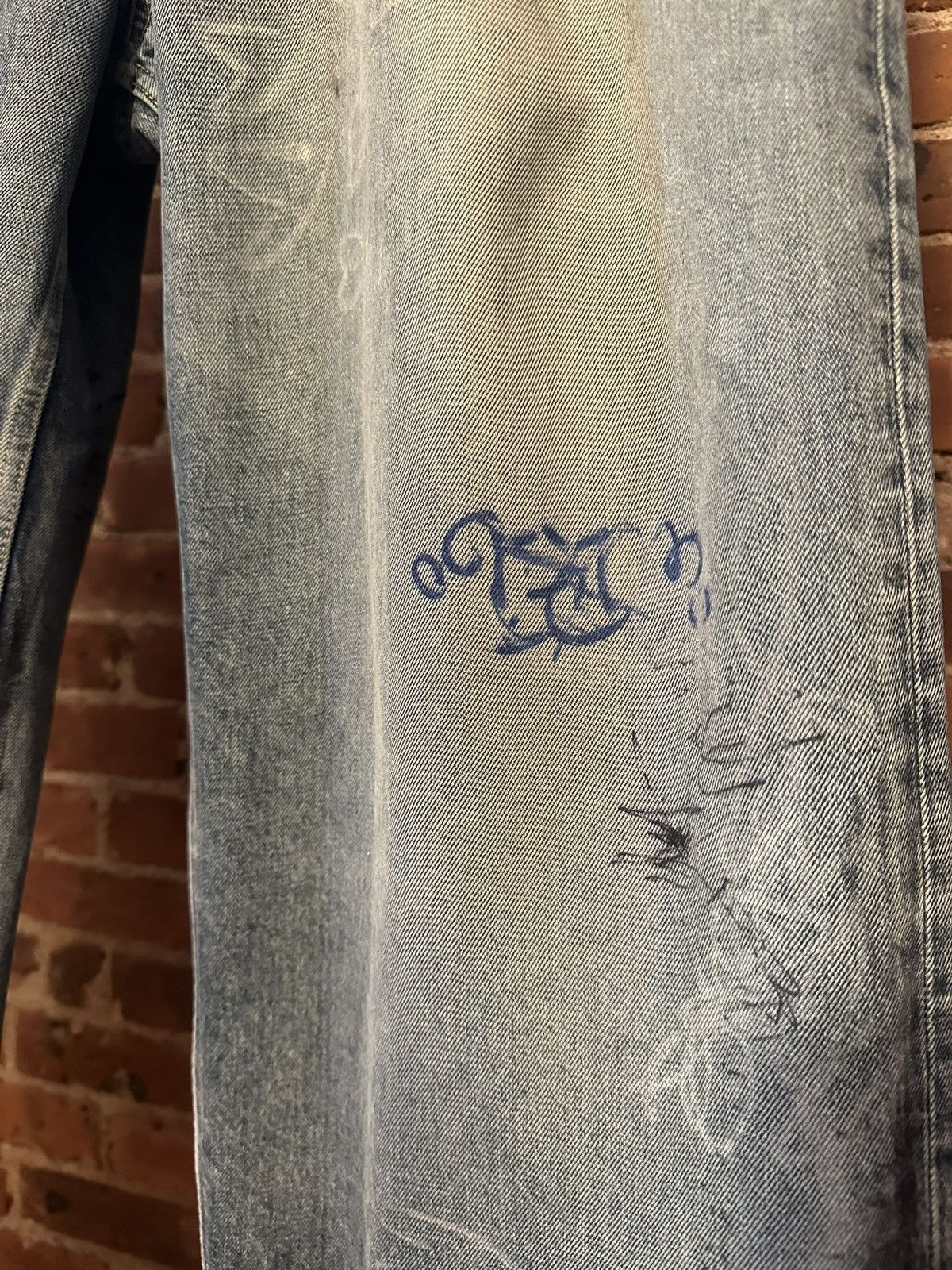 Balenciaga SS/23 Runway Mud Show Graffiti Denim (Left Hand) Size US 31 - 8 Thumbnail