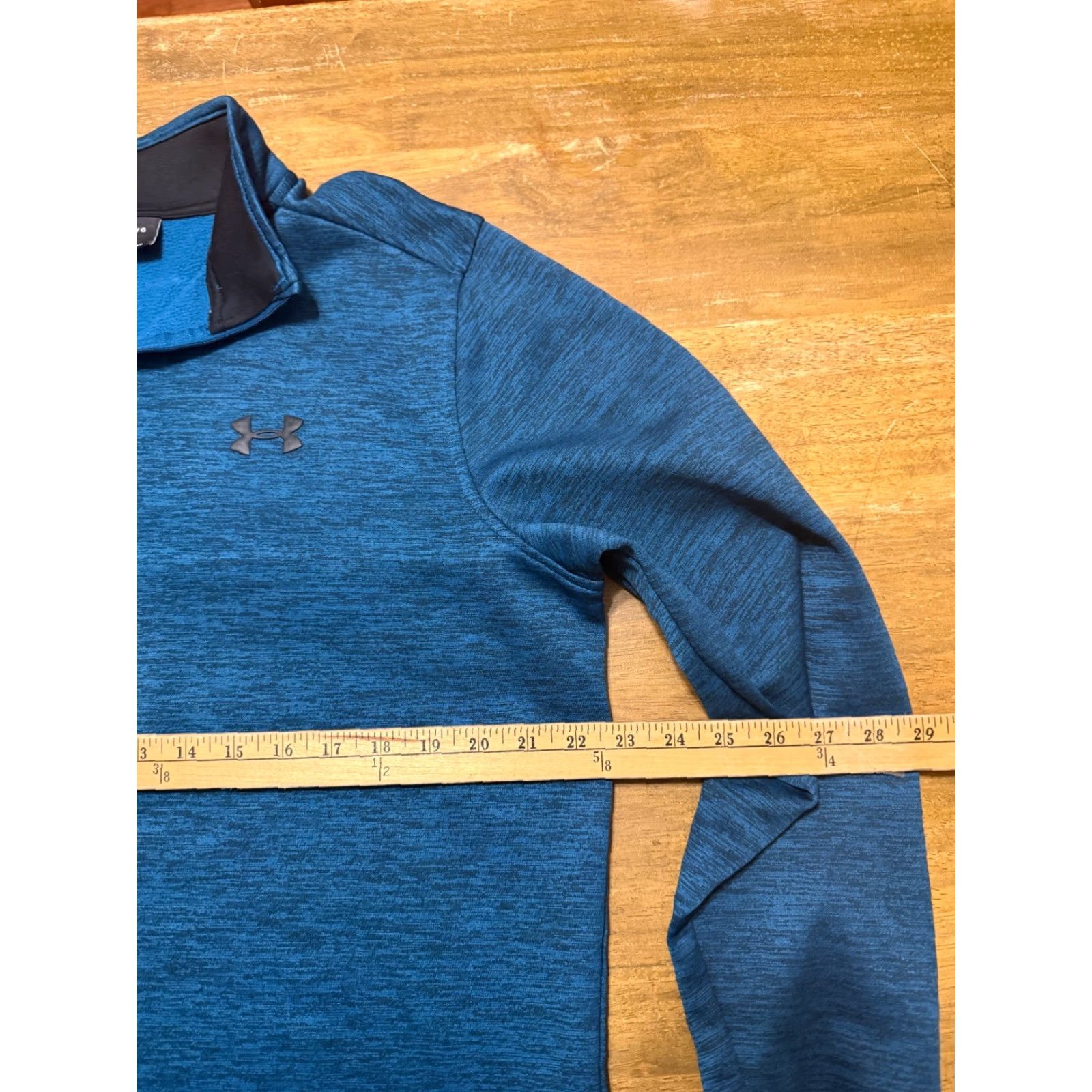 Under Armour Under Armour Sweater Men's L Blue Black 1/4 Zip Loose Coldgear Regular Long Sleeve Mock Neck Pullover Size US L / EU 52-54 / 3 - 6 Thumbnail