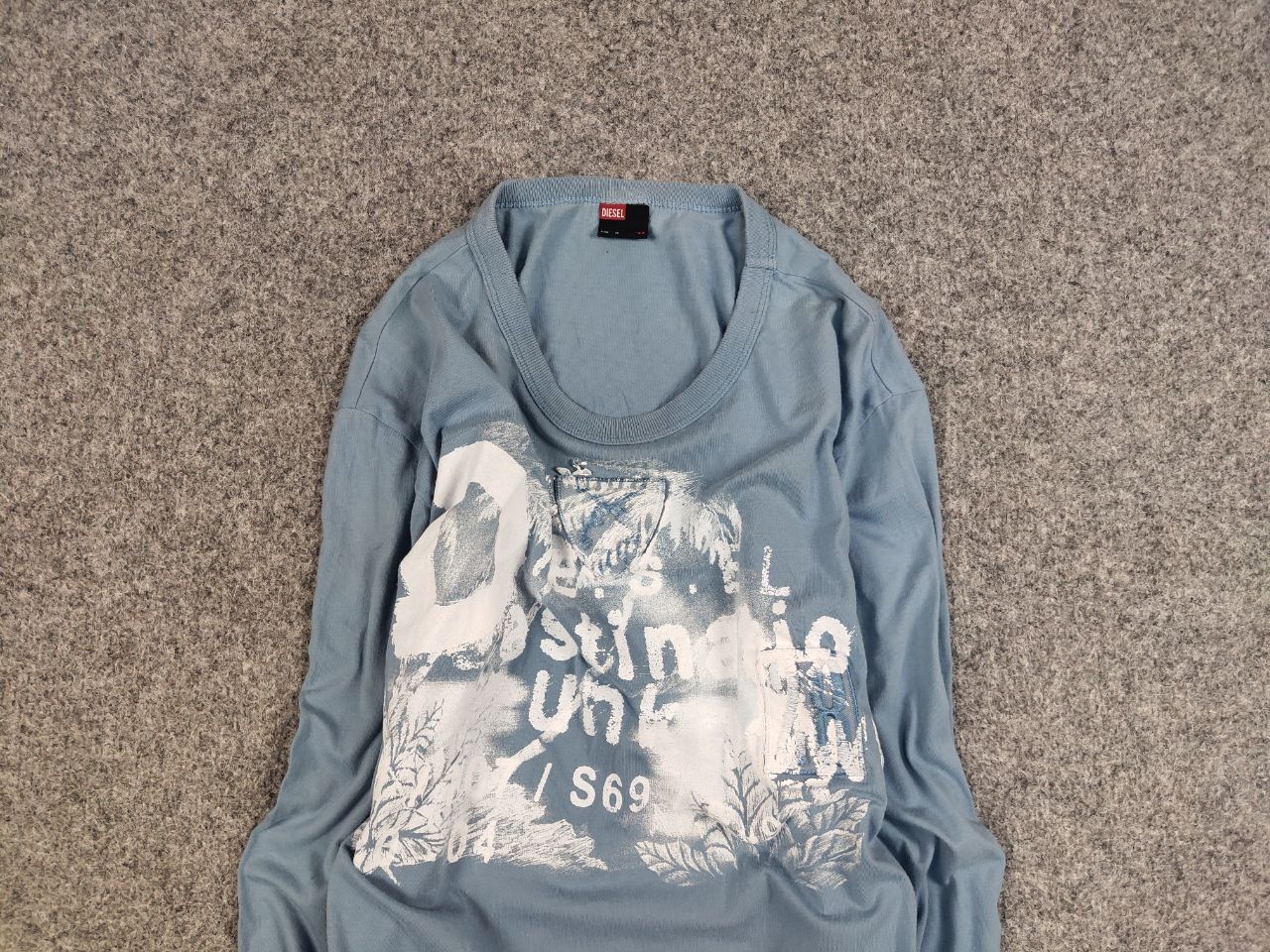 Diesel Vintage Diesel Light Long Sleeve Paint Logo Y2k Style Hype Size US M / EU 48-50 / 2 - 8 Thumbnail