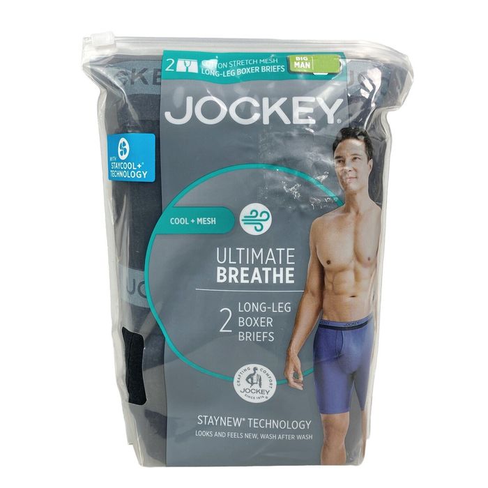 Jockey Jockey Ultimate Breathe LongLeg Boxer Briefs Underwear 2Pack