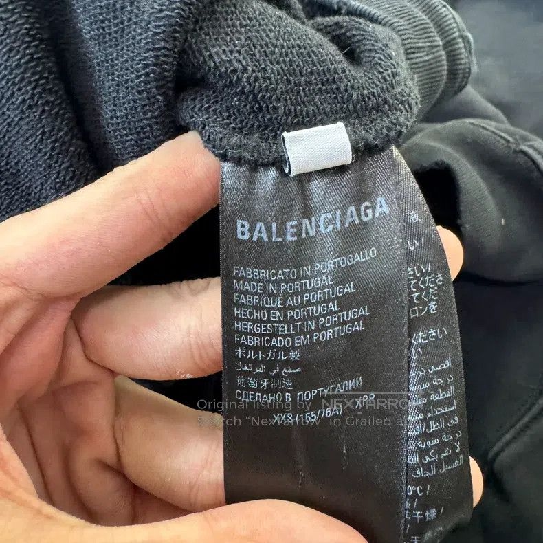 Balenciaga Balenciaga Destroyed Hoodie Size US XXS / EU 40 - 6 Thumbnail