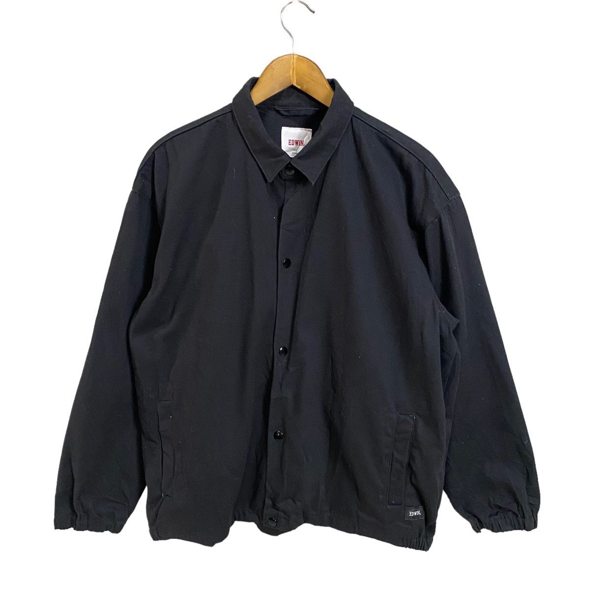 image of Edwin Work Khaki Jacket Snap Button in Black, Men's (Size XL)
