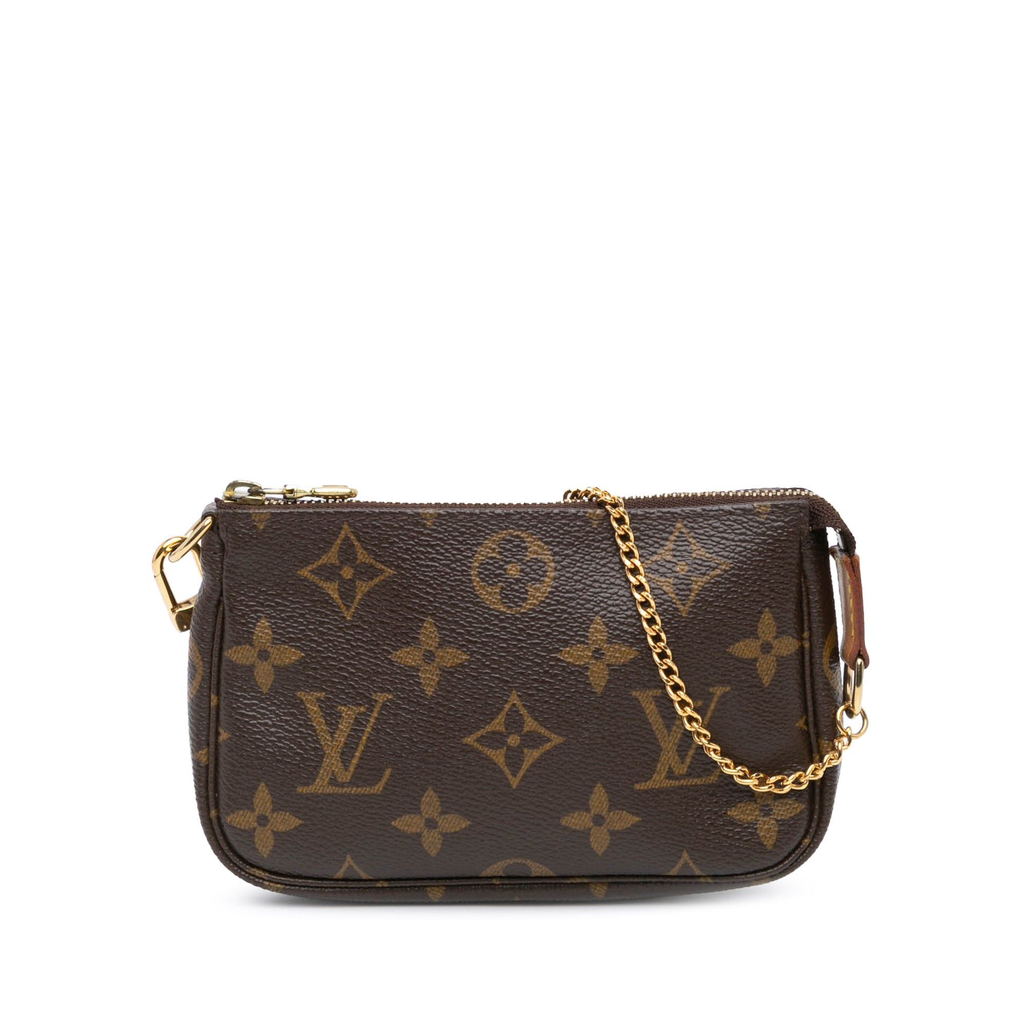 Louis Vuitton Louis Vuitton Monogram Mini Pochette Accessories Brown Size ONE SIZE - 1 Thumbnail