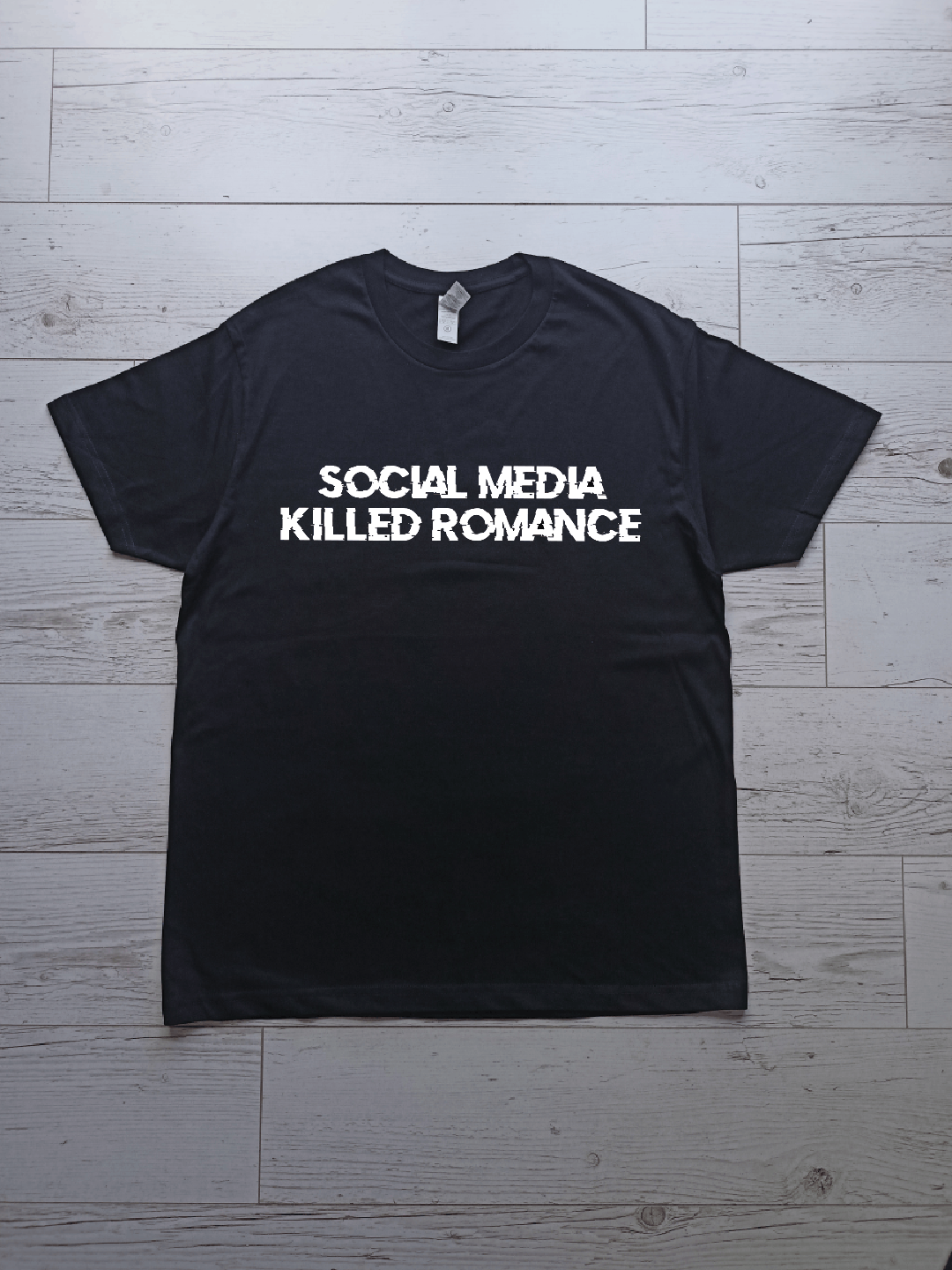 Vintage Brand New Social Media Killed Romance Graphic Tee - Size M Size US M / EU 48-50 / 2 - 1 Thumbnail