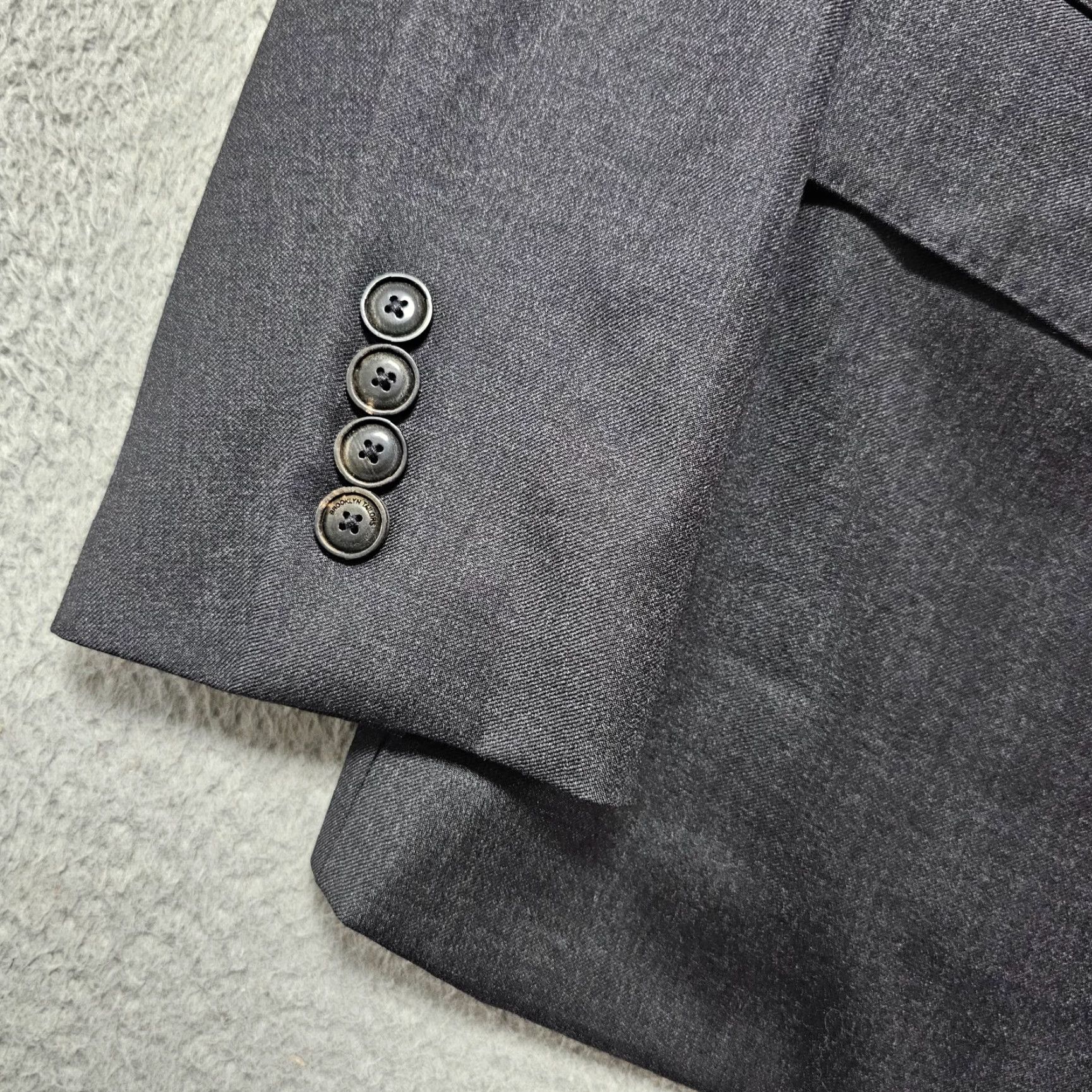 Brooklyn Tailors Brooklyn Tailors Blazer Womens Size 4 Grey Wool Full Canvas 2 Button Suit Jacket Size L / US 10 / IT 46 - 3 Thumbnail