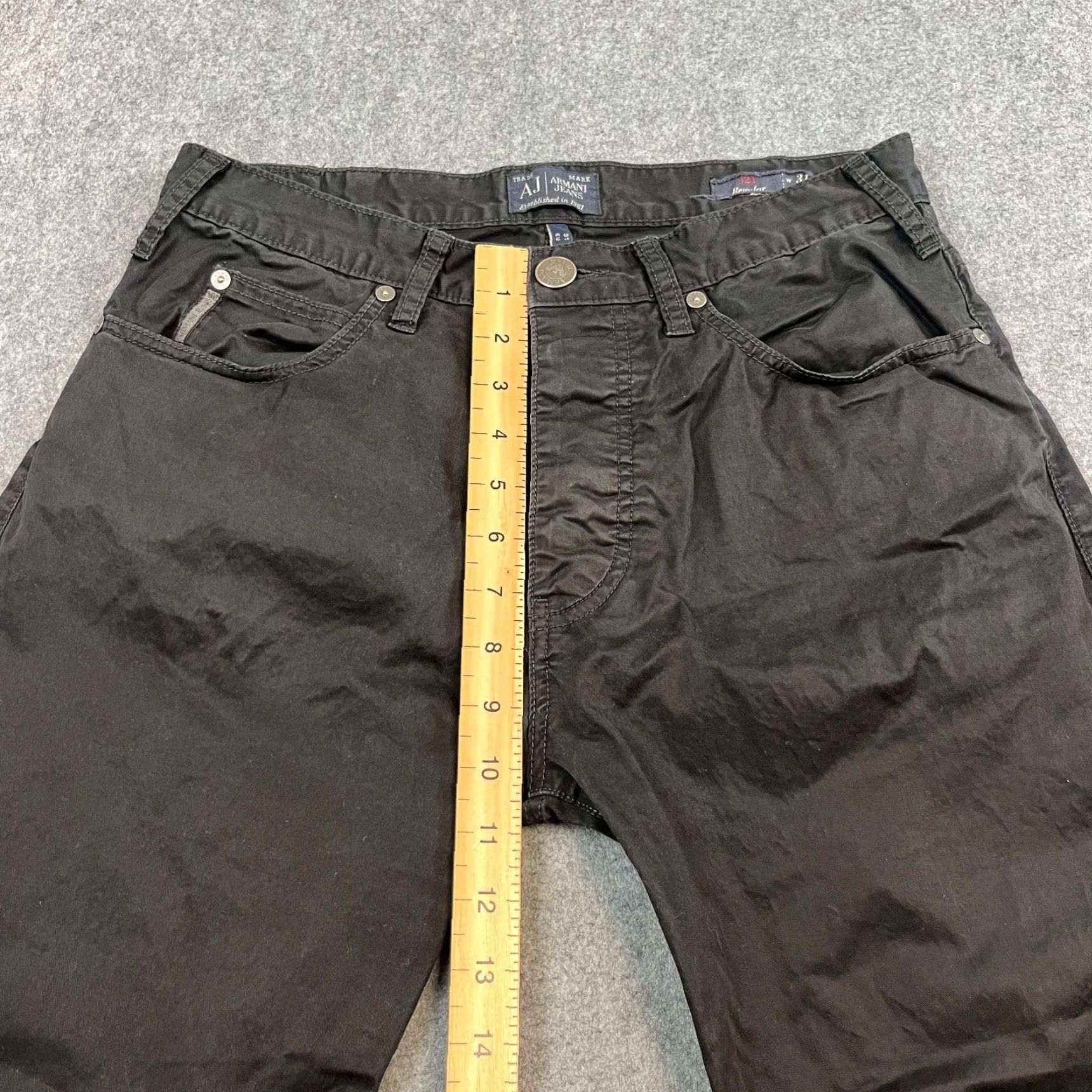 Vintage Armani Jeans Jeans Regular Straight 30 30 Dark Black Stretch Button Fly Mens Size US 30 / EU 46 - 5 Thumbnail