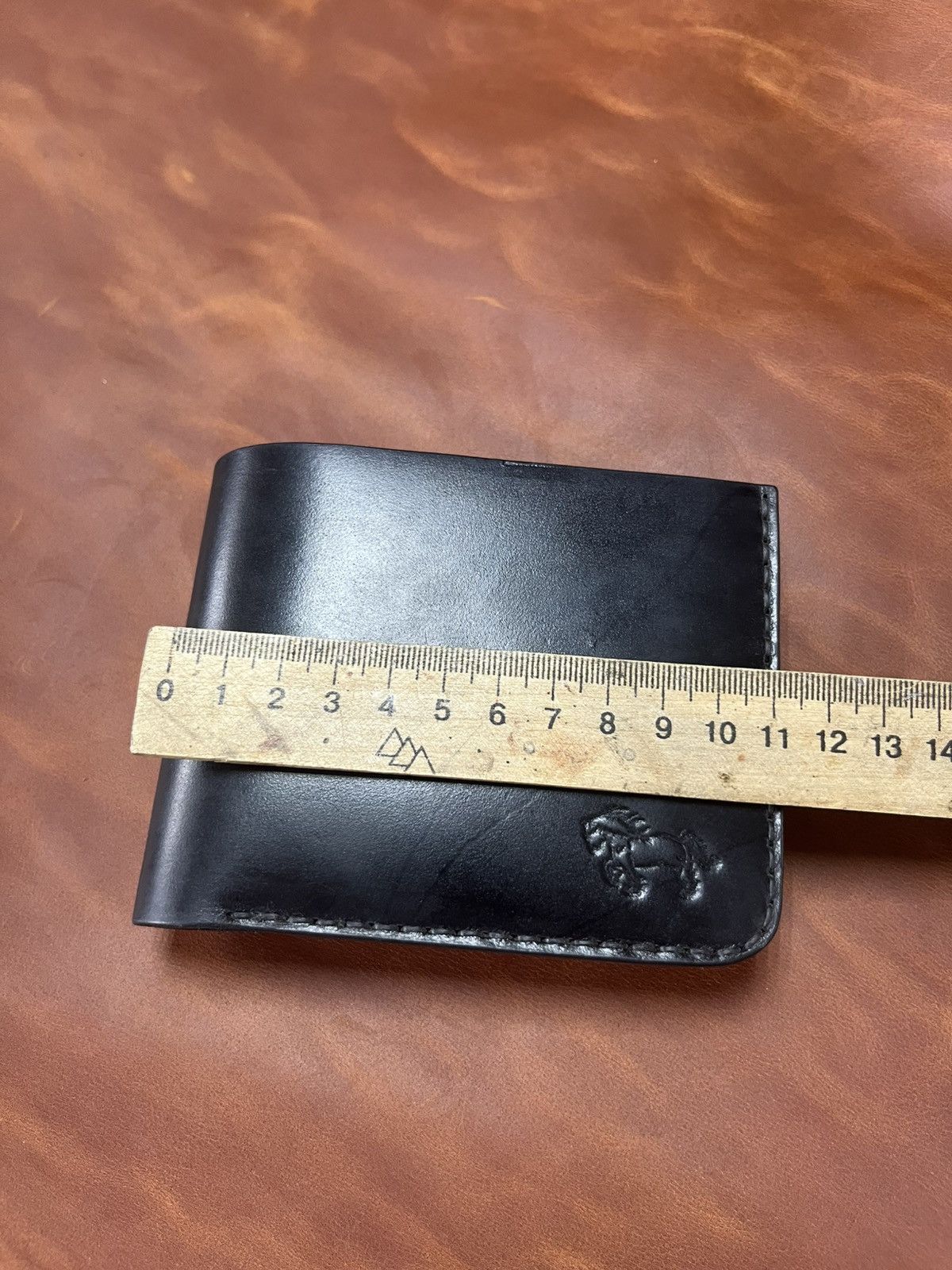 Other Handmade Black Leather Wallet Bifold Card Holder Coin Pocket Size ONE SIZE - 17 Thumbnail