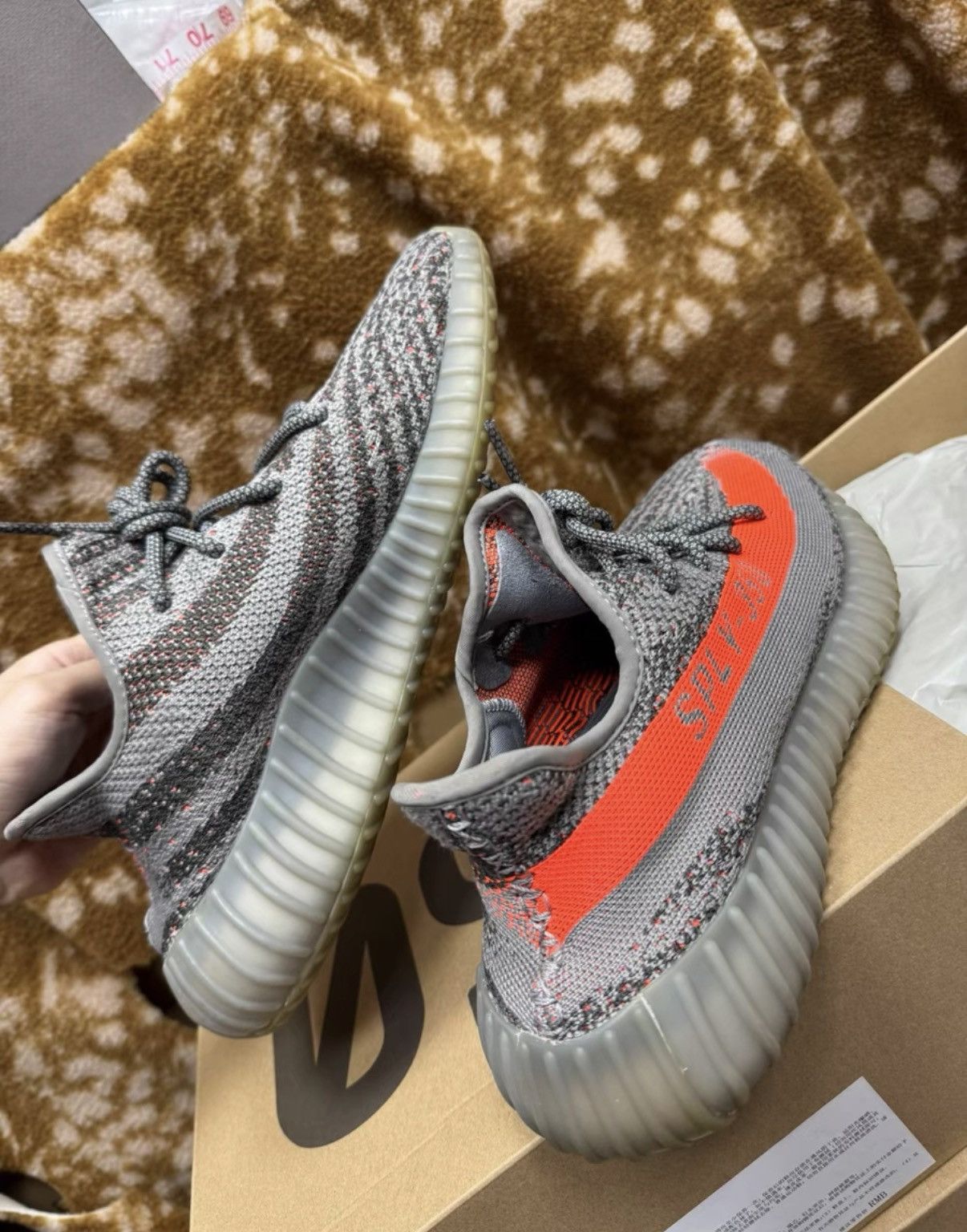 Adidas Adidas Yeezy 350 Grey Orange Reflective K37 Size US 10 / EU 43 - 9 Thumbnail